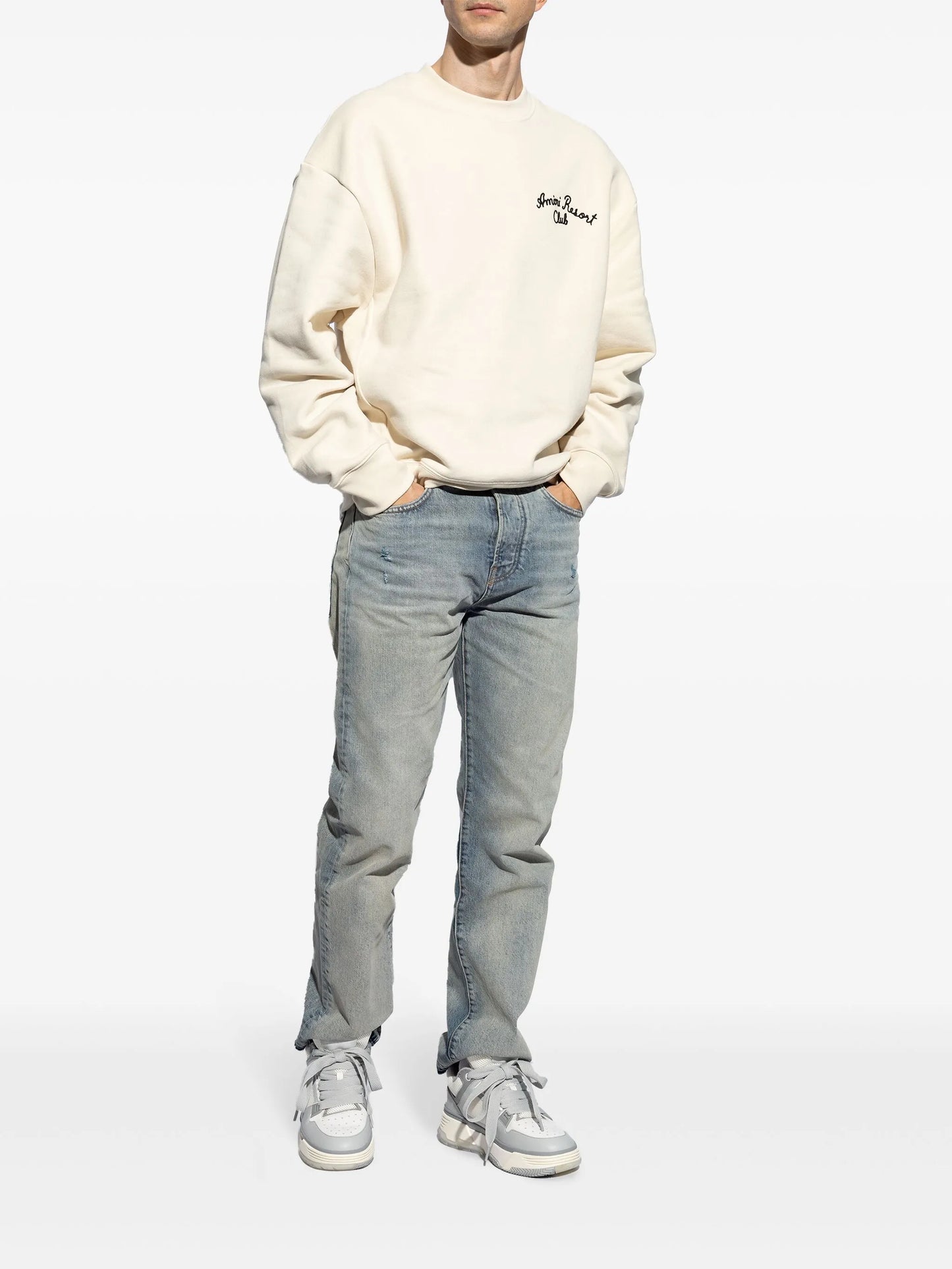 MA-1 panelled leather sneakers