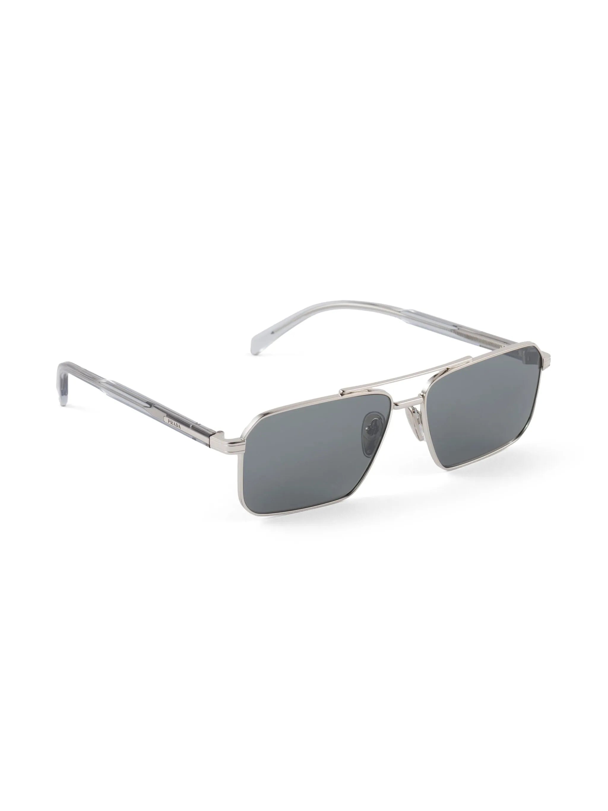 double bridge rectangle-frame sunglasses