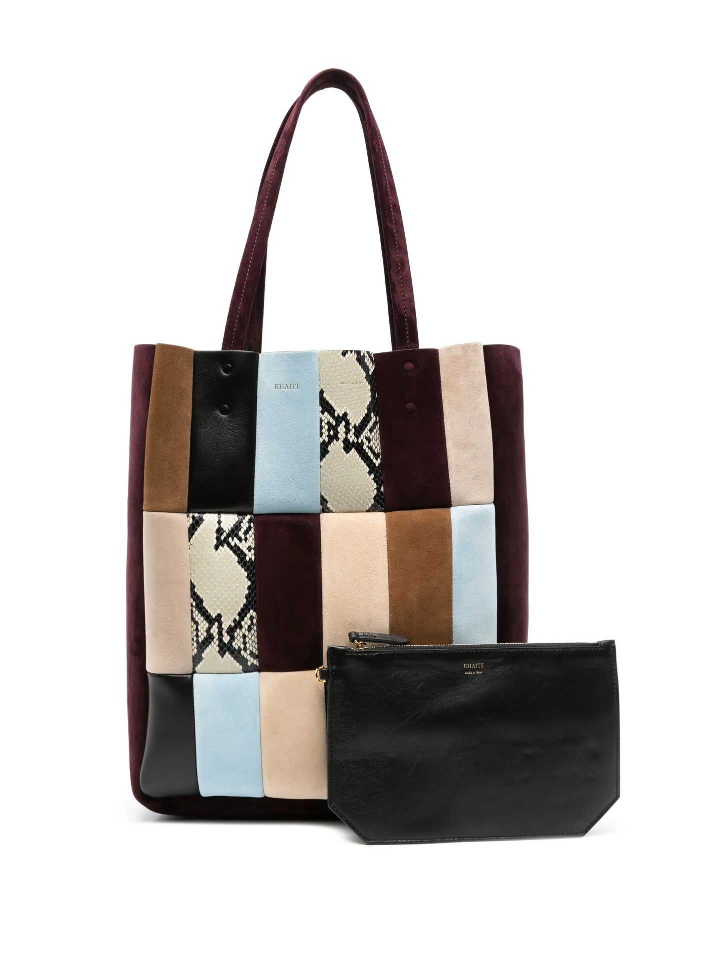 Zoe patchwork-design tote bag