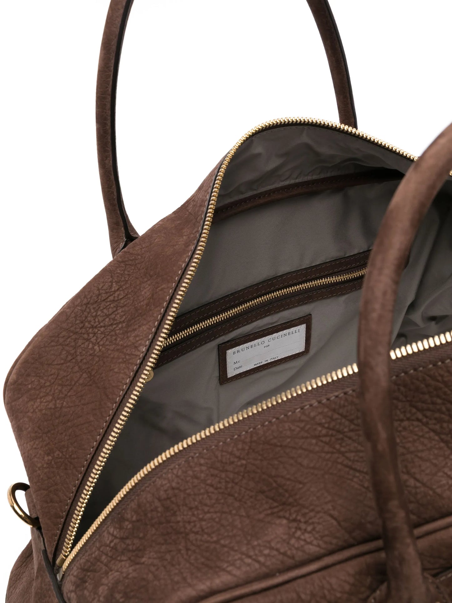 logo-stamp leather weekend bag