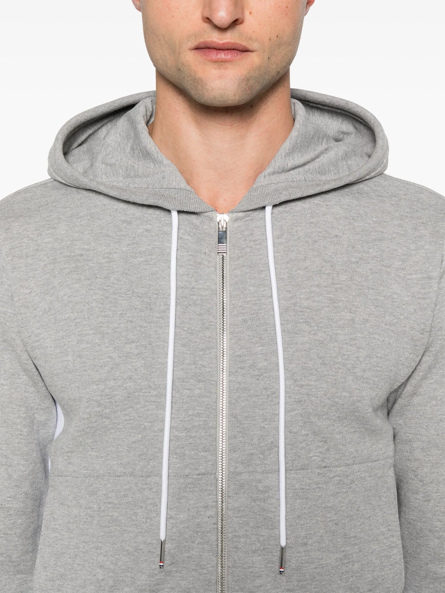 4-Bar stripe zip-up hoodie