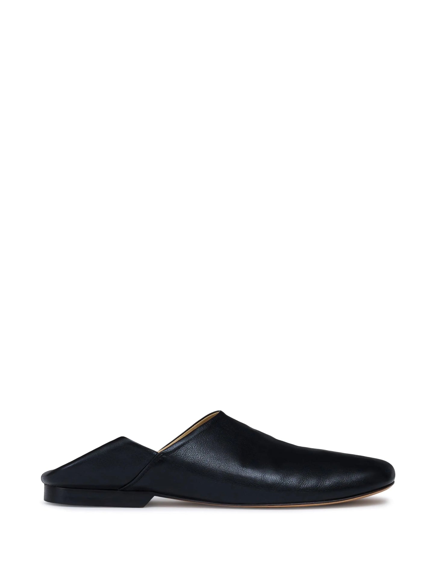 folding-heel leather slippers