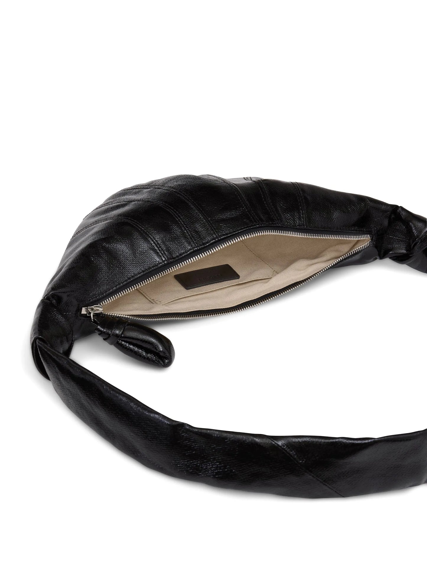 small Croissant bag in coated cotton
