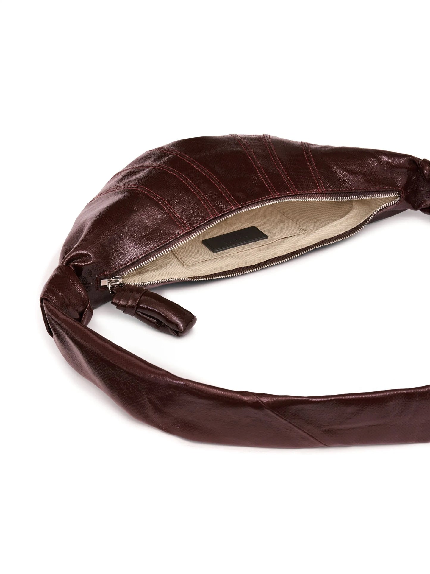 small Croissant bag in coated cotton