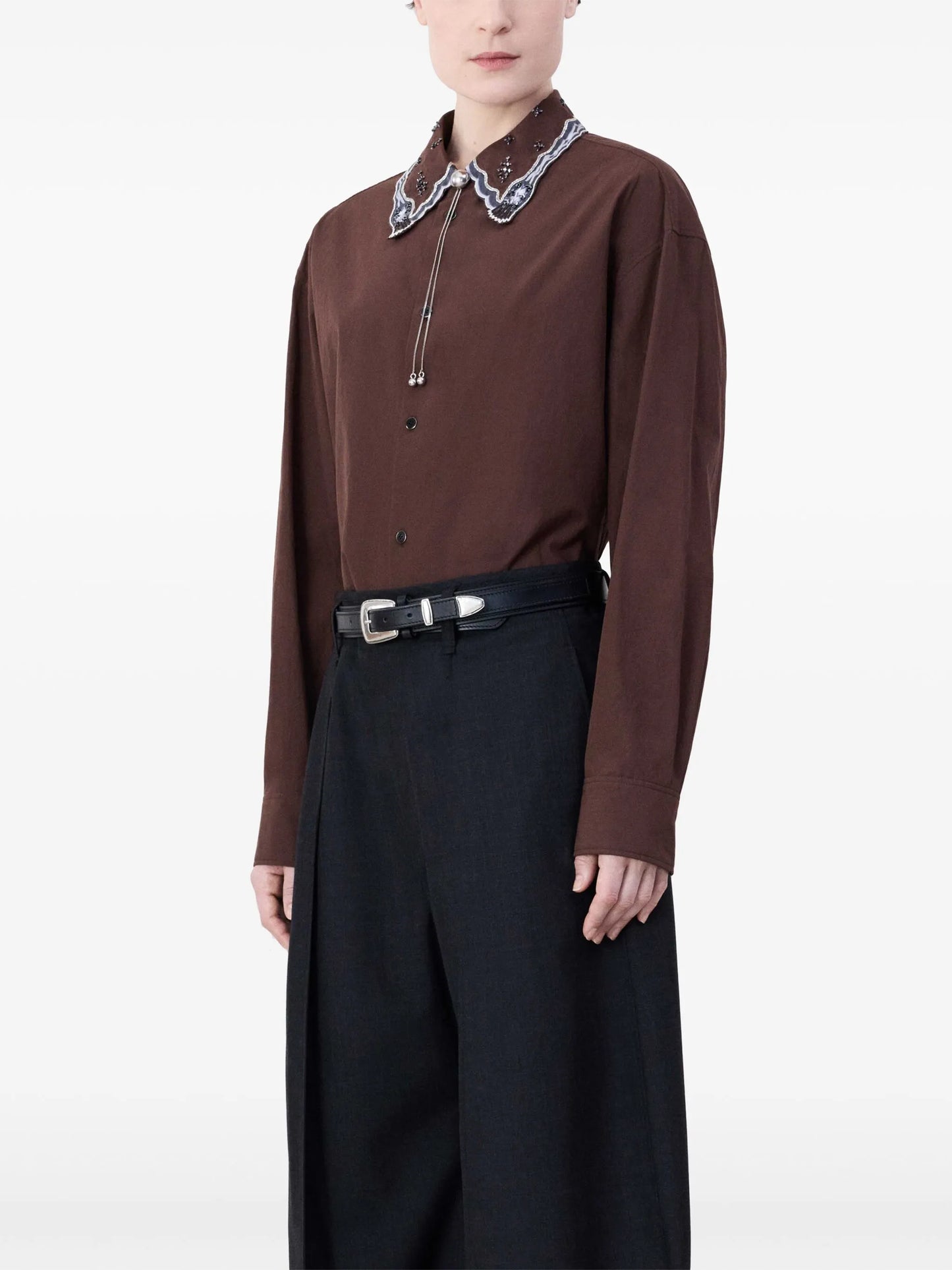 pin-buckle leather belt