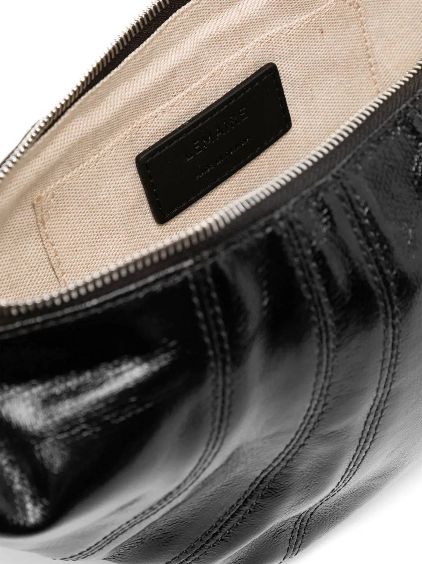medium Croissant bag in coated cotton