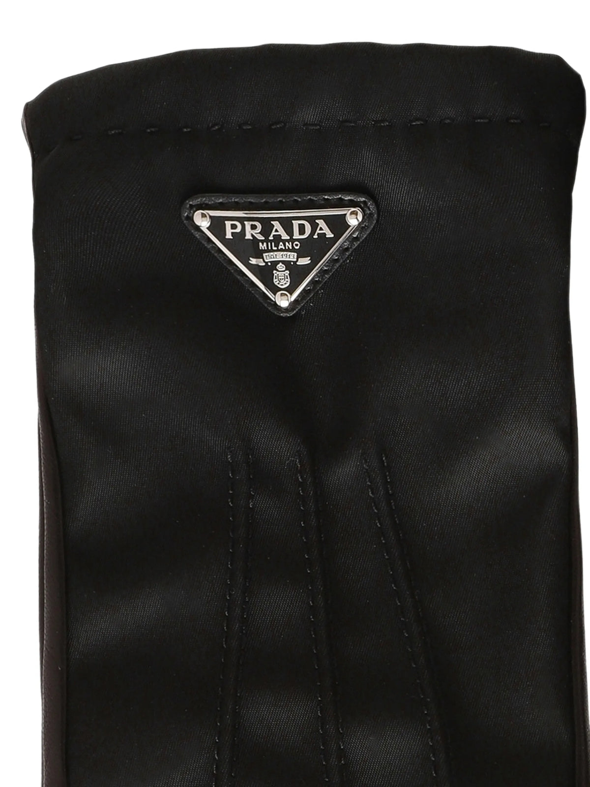 logo-plaque panelled gloves