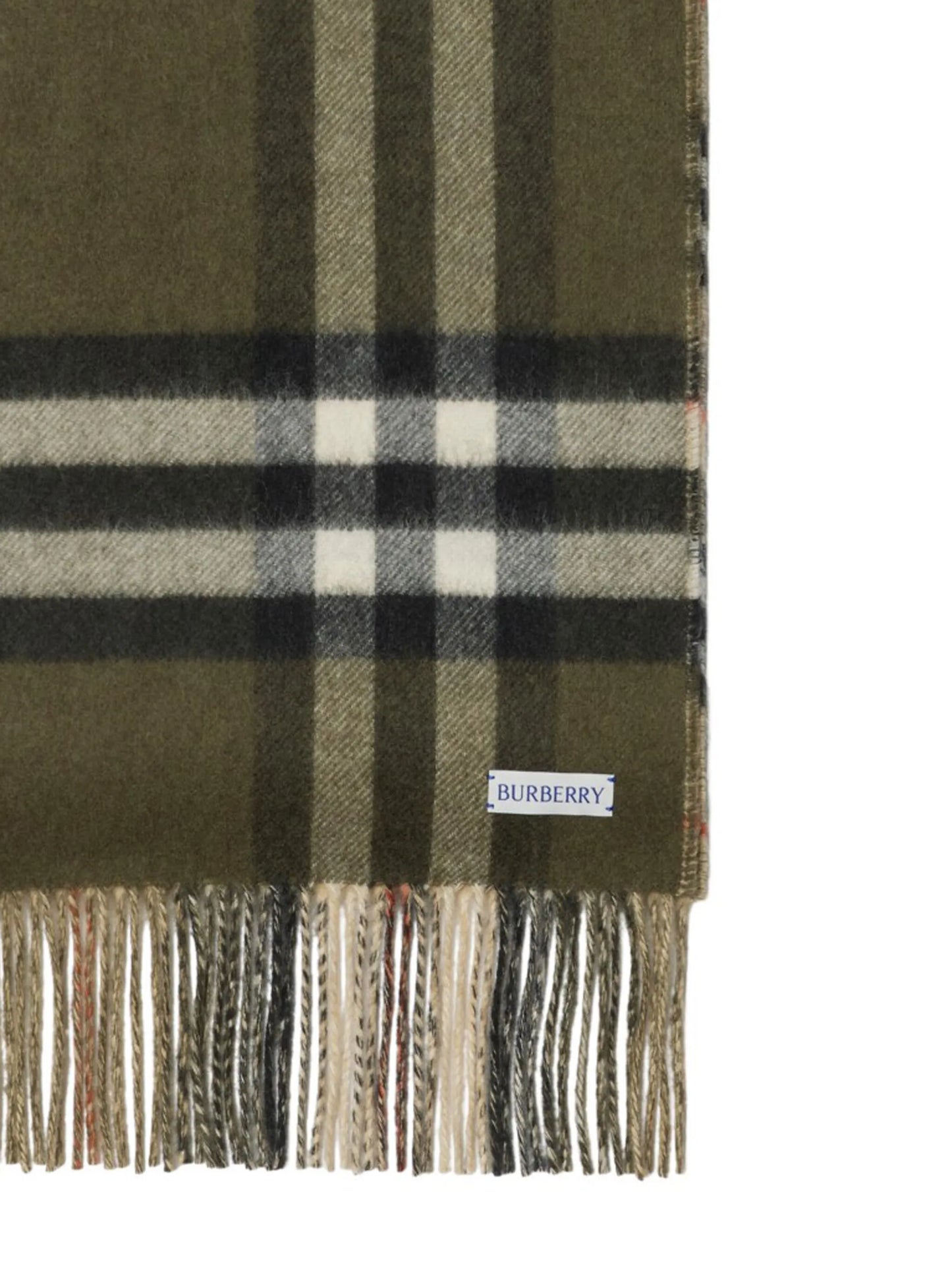 reversible checked cashmere scarf