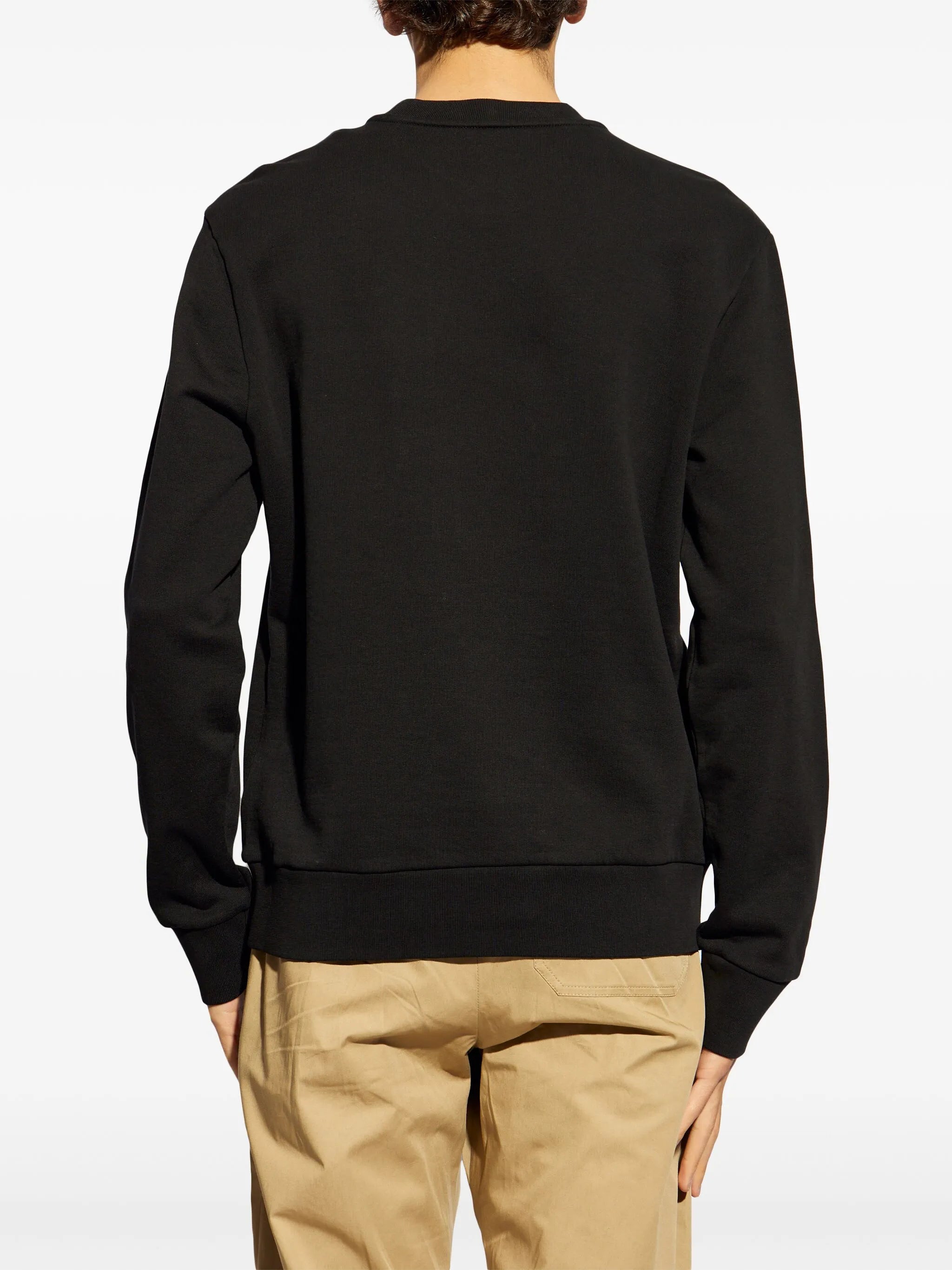 flocked-logo cotton sweatshirt