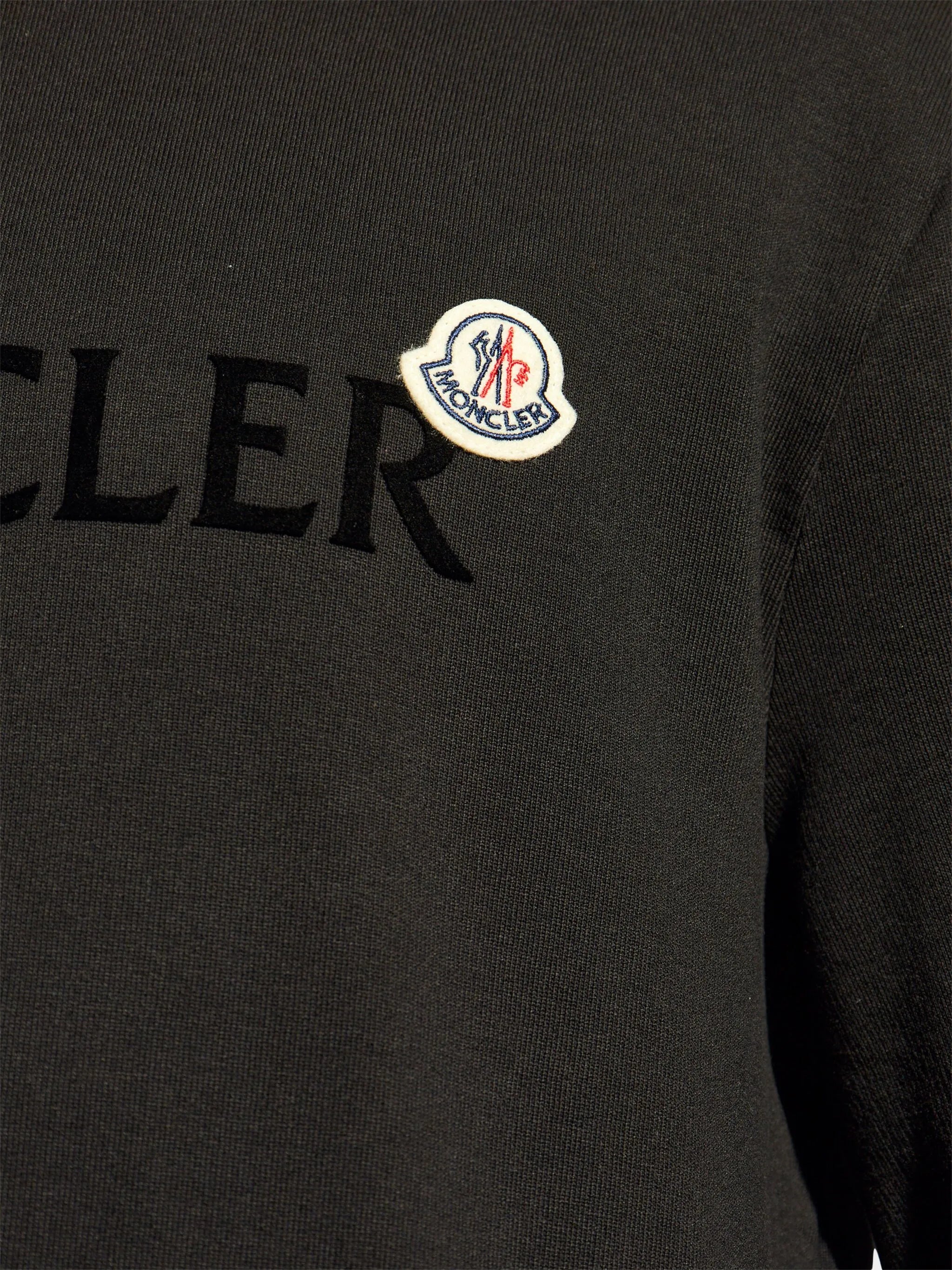 flocked-logo cotton sweatshirt
