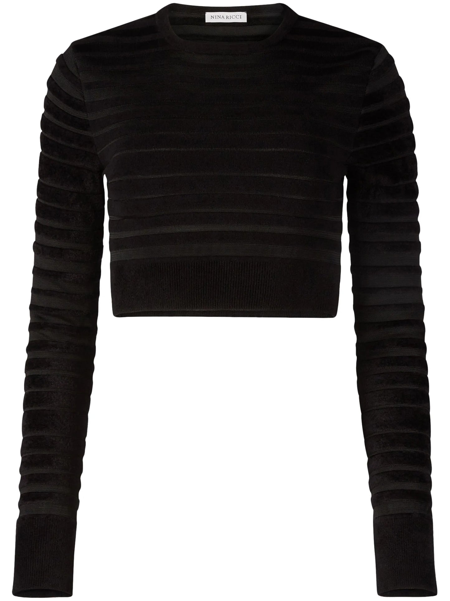 cropped top with tonal stripe