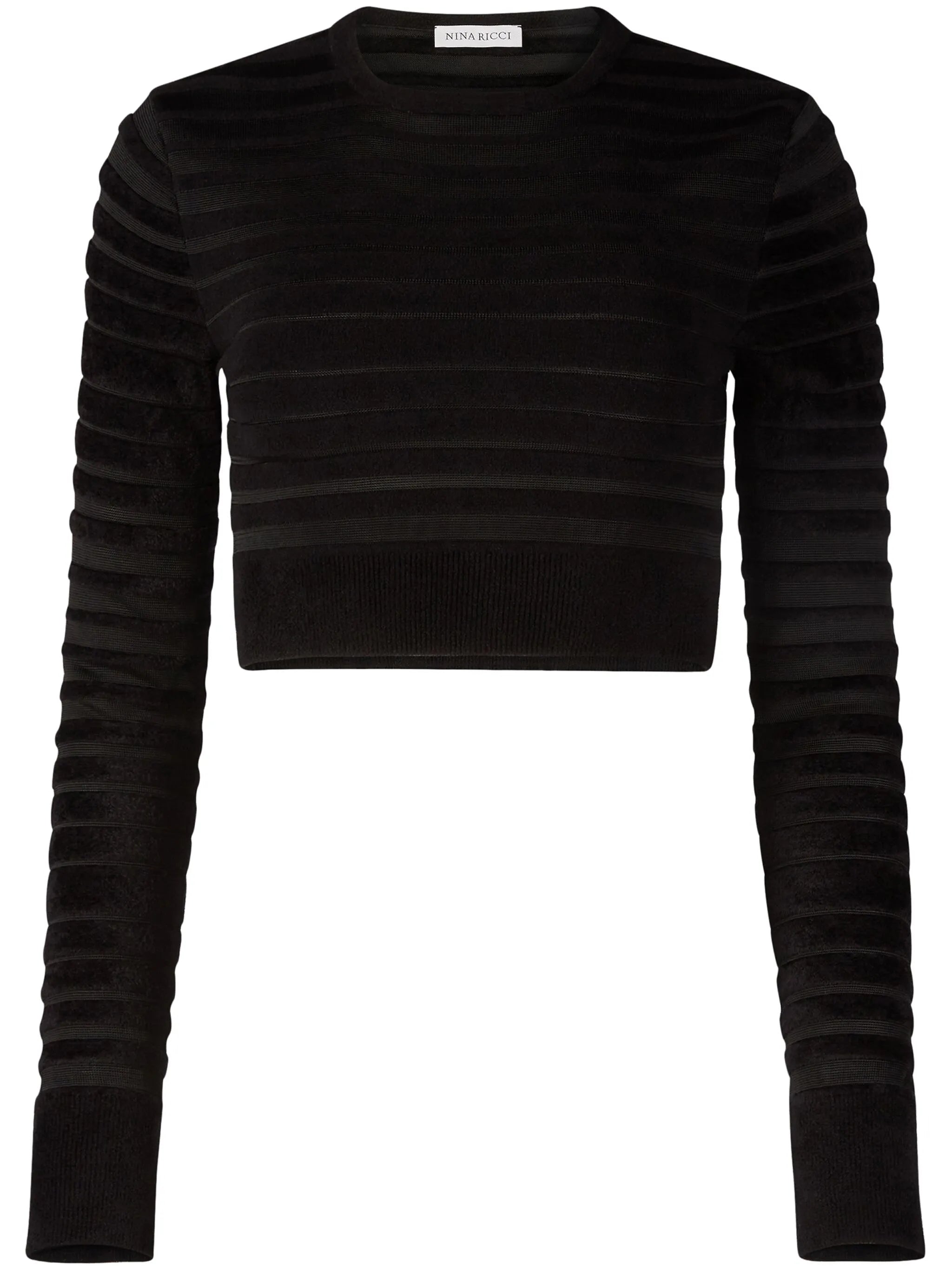 cropped top with tonal stripe