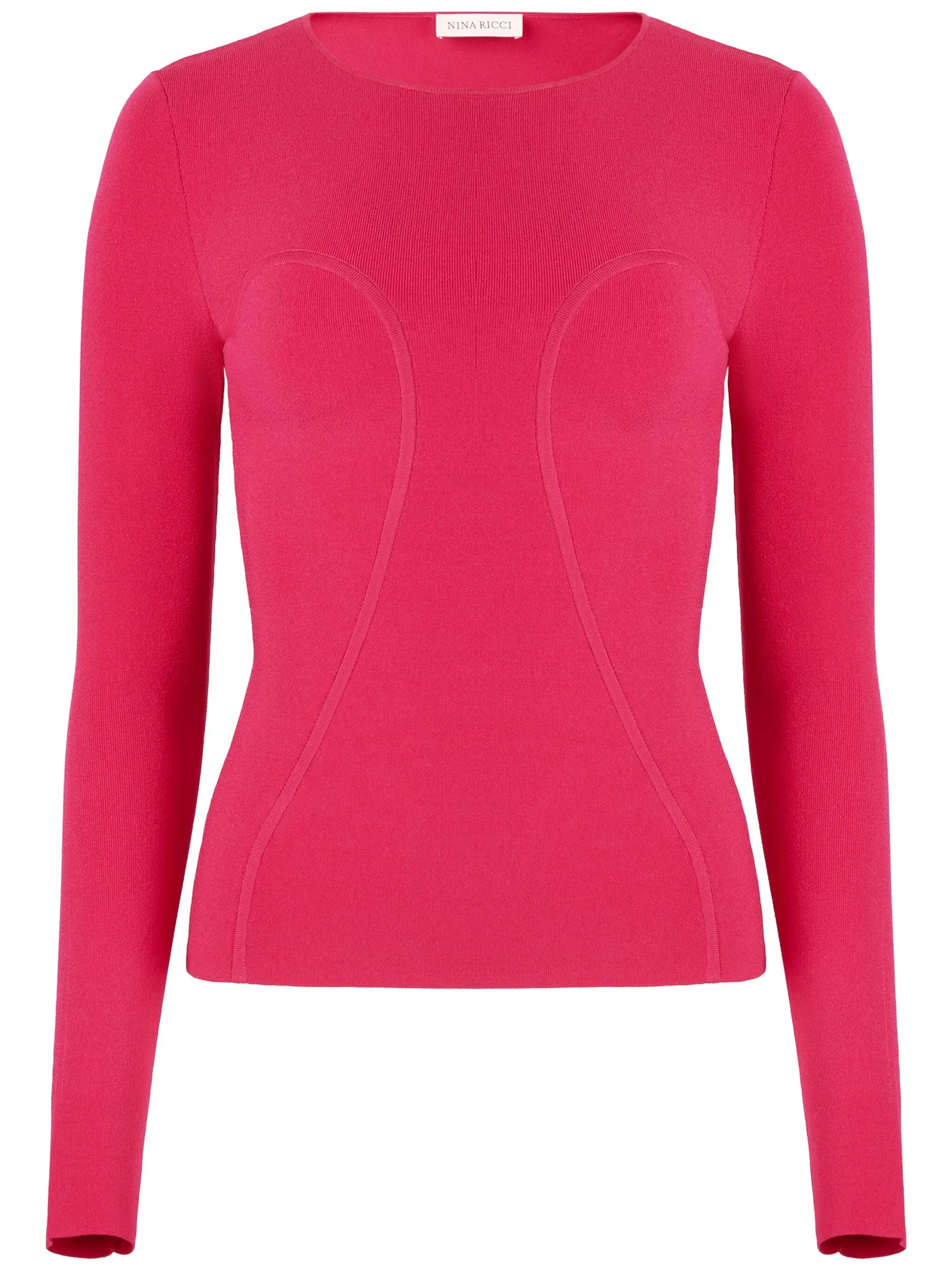 round-neck knitted jumper