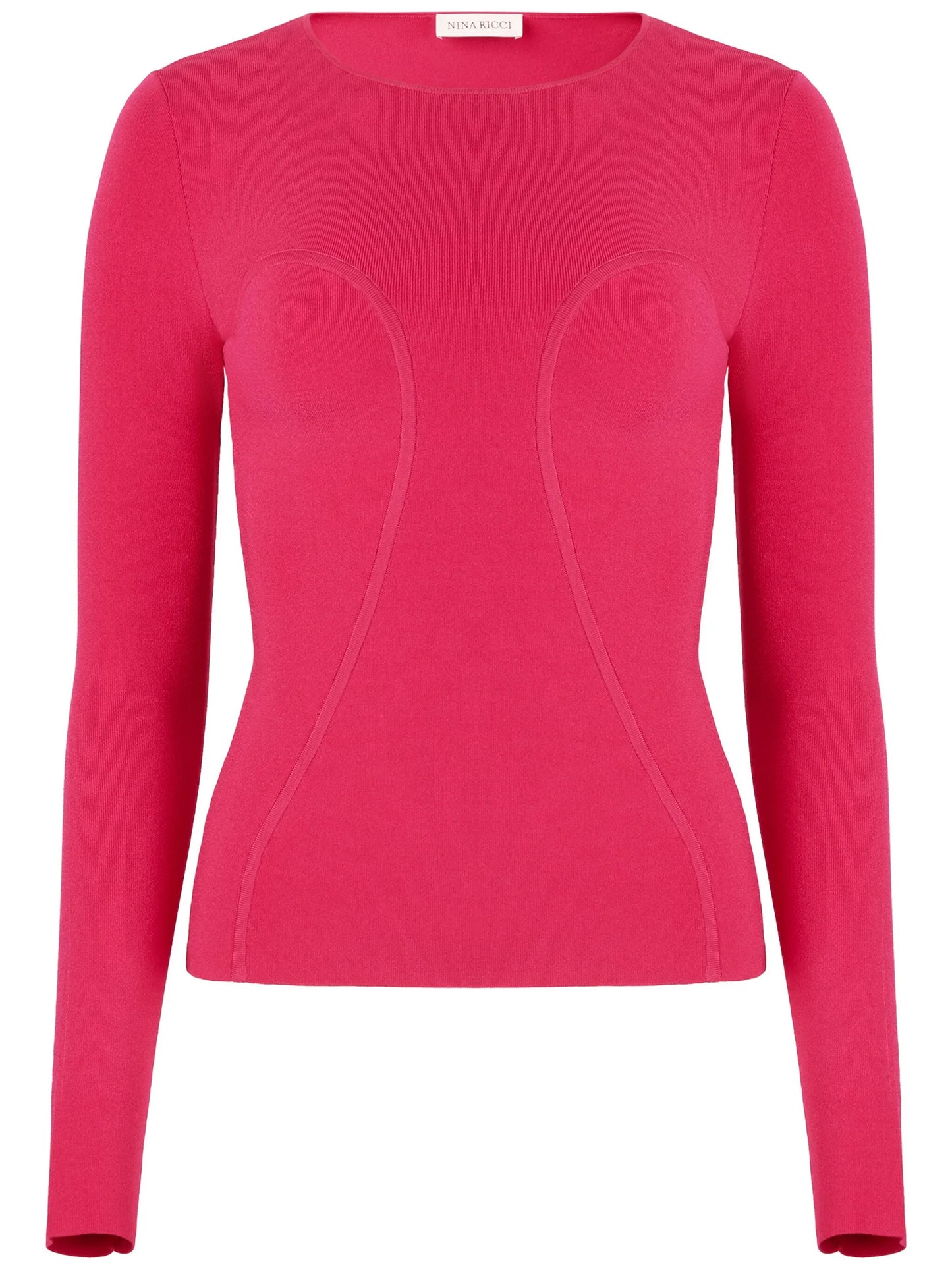 round-neck knitted jumper