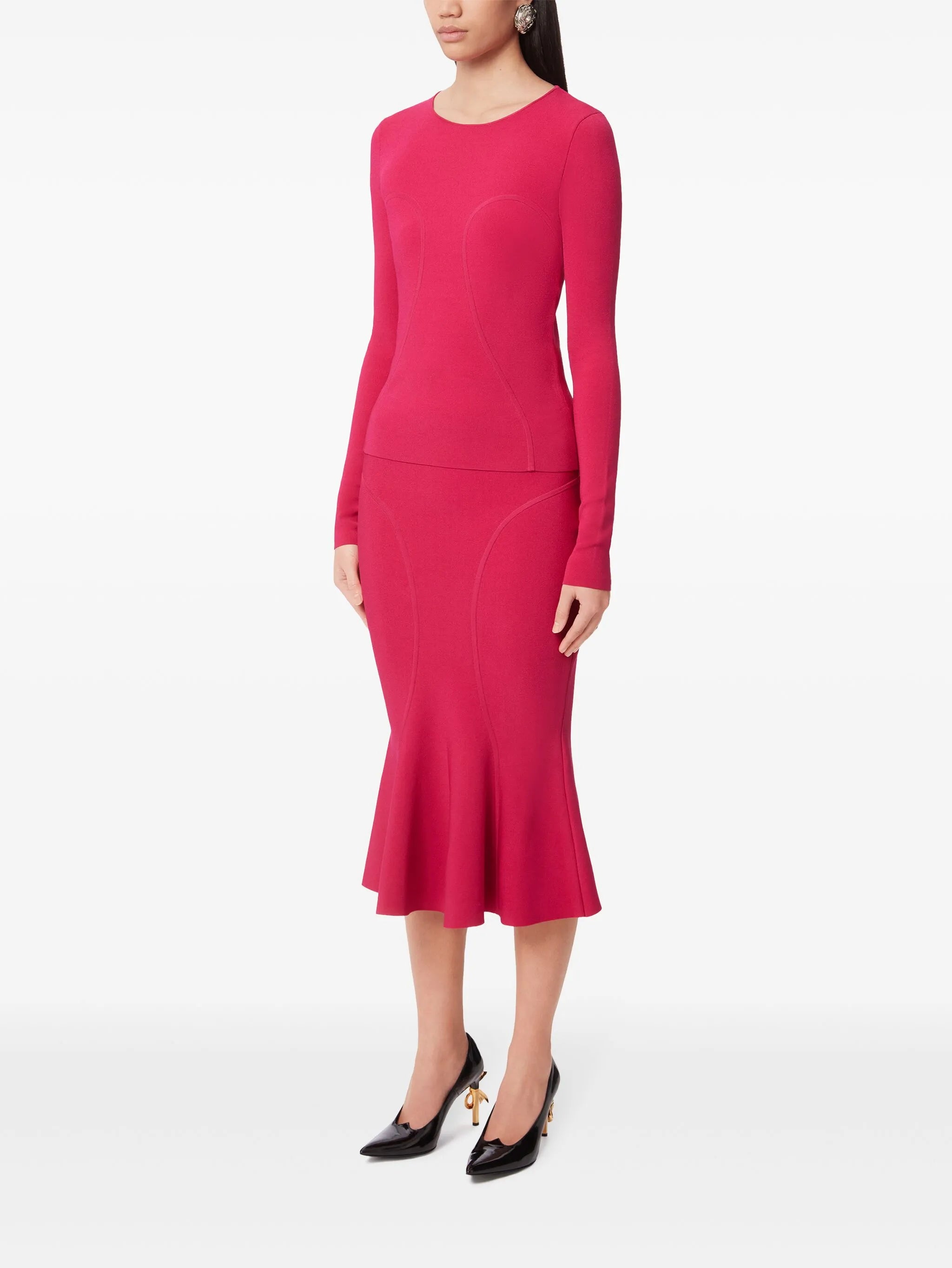 cutline mermaid peplum skirt