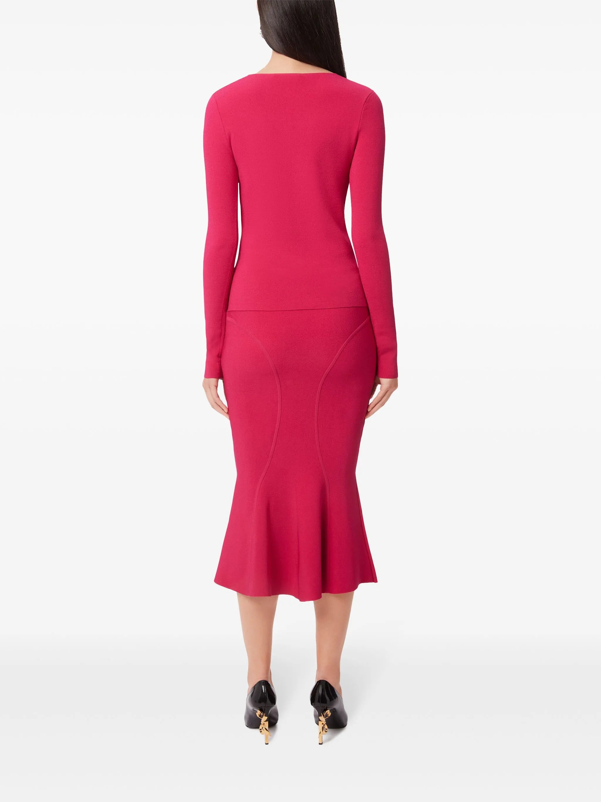 cutline mermaid peplum skirt