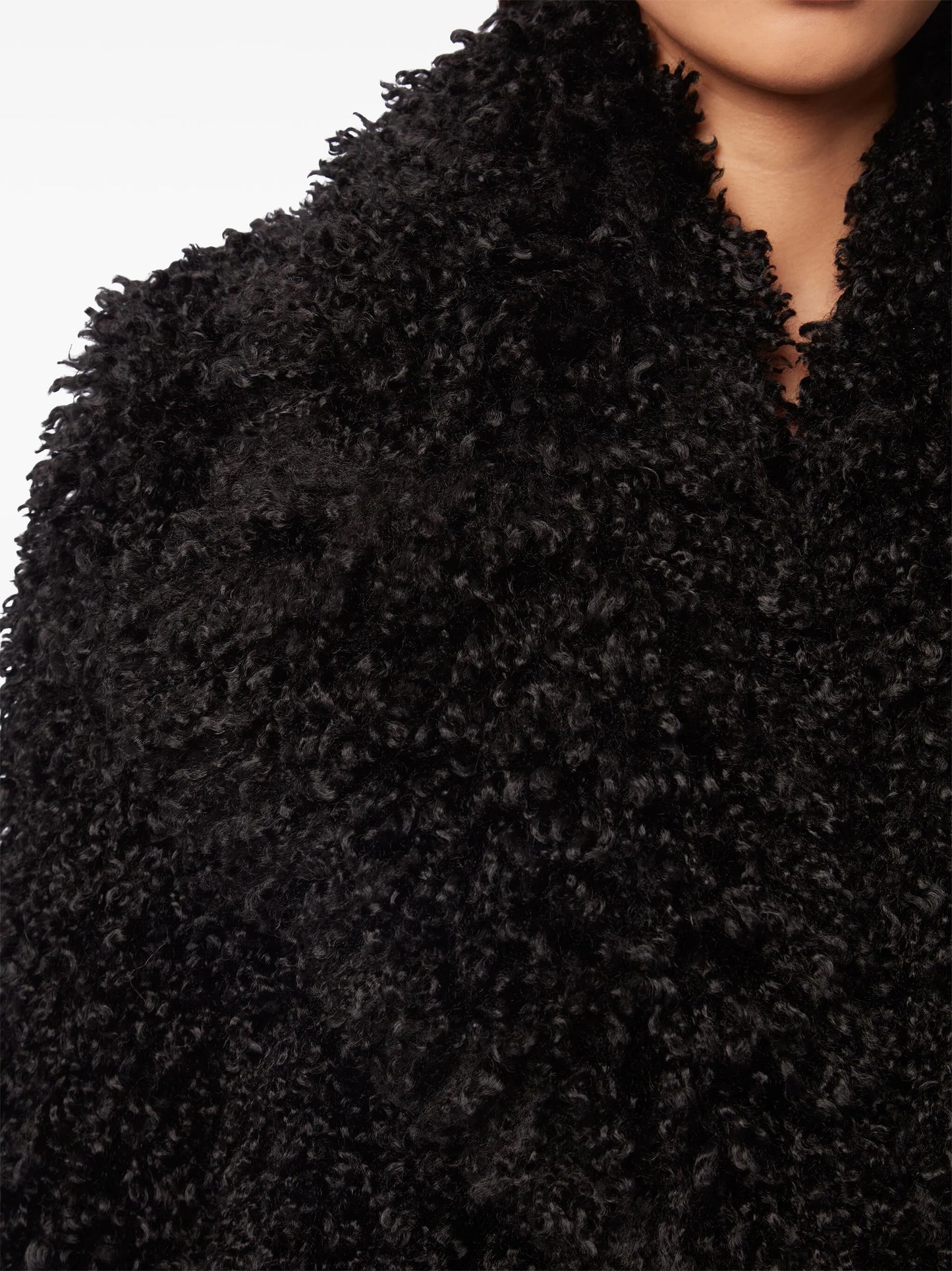 faux-fur oversized coat