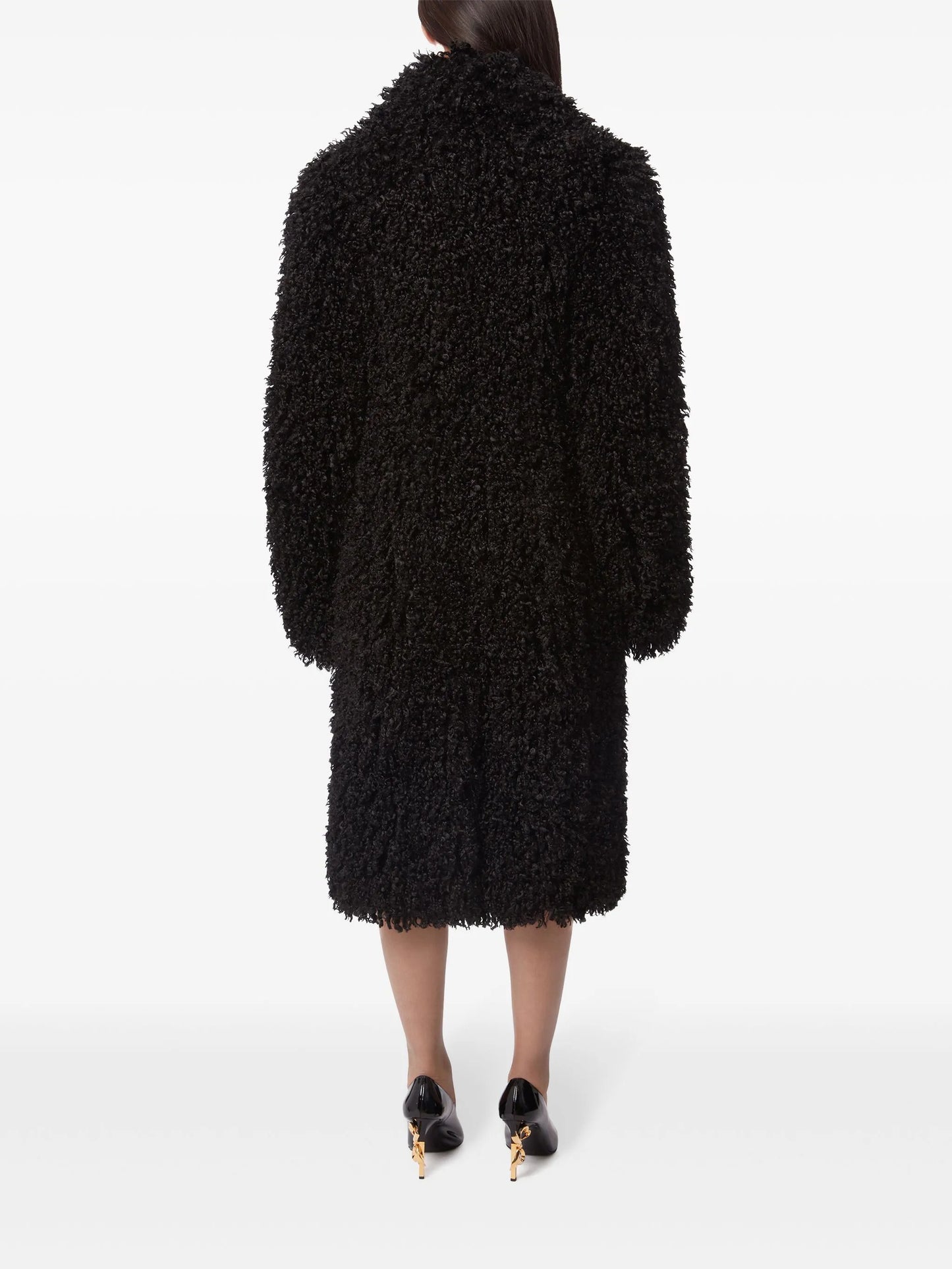 faux-fur oversized coat