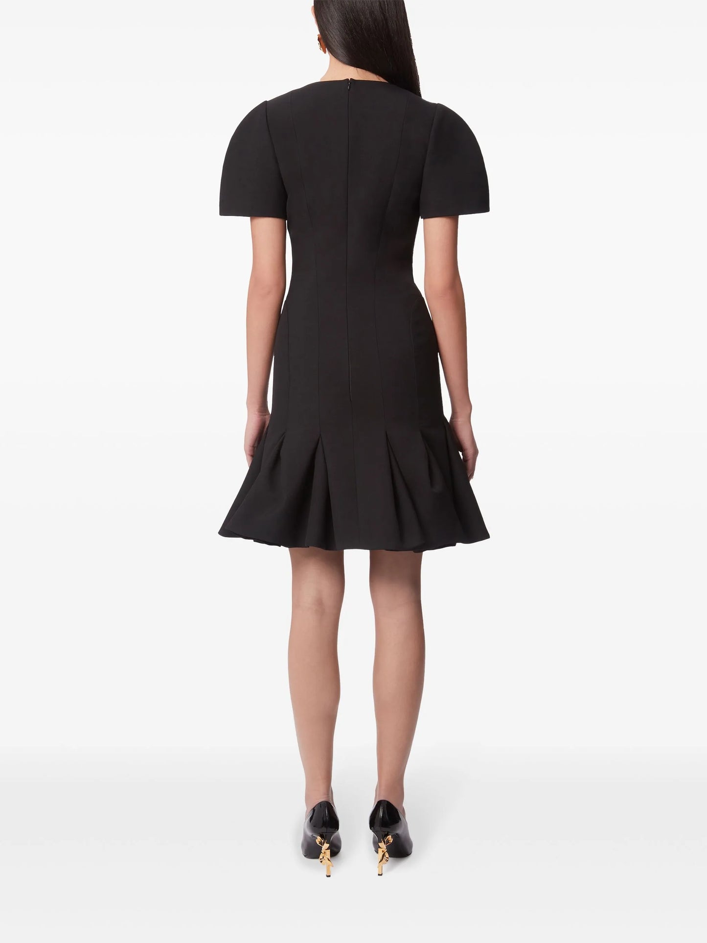 peplum-hem wool dress