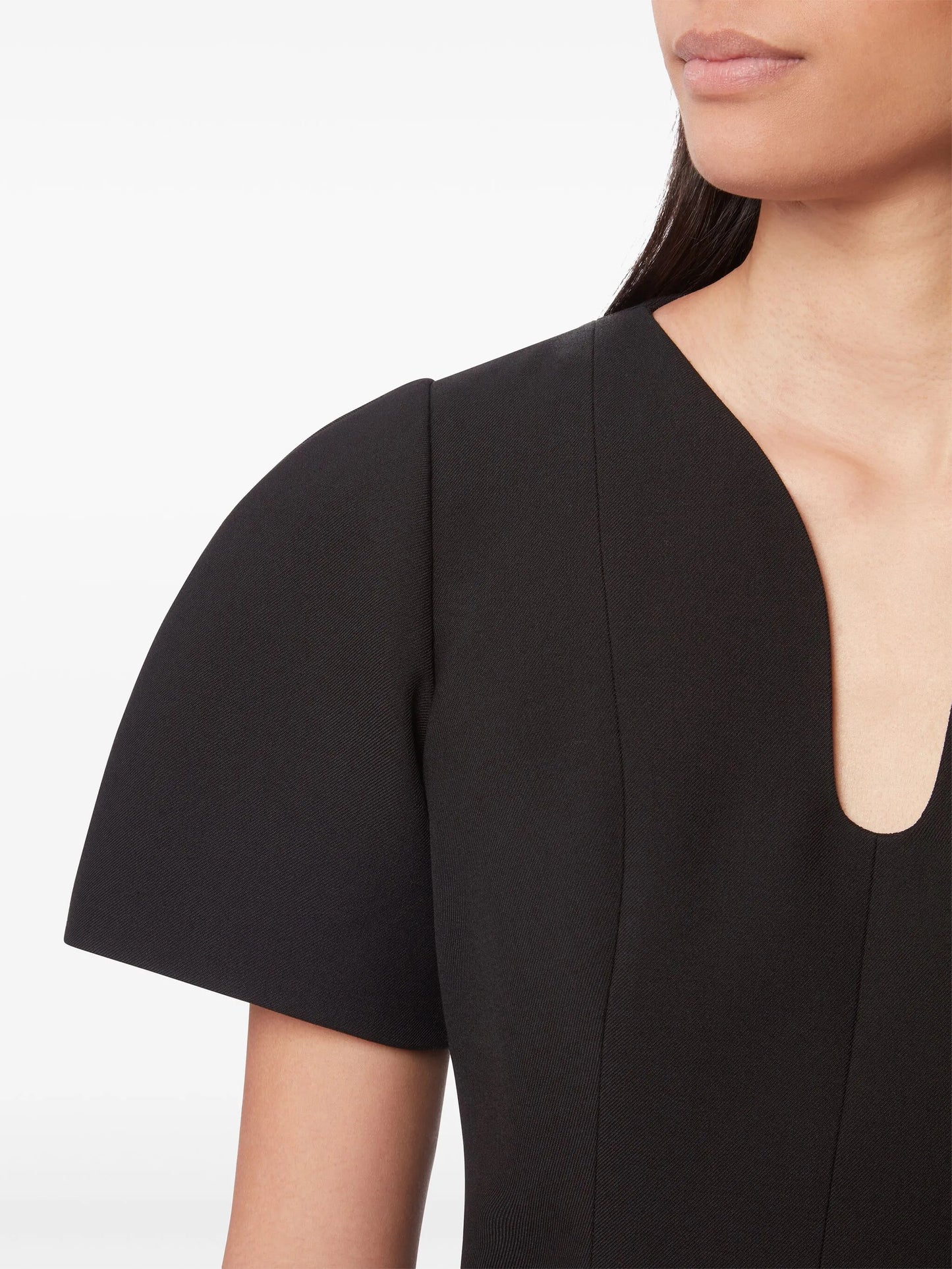 peplum-hem wool dress