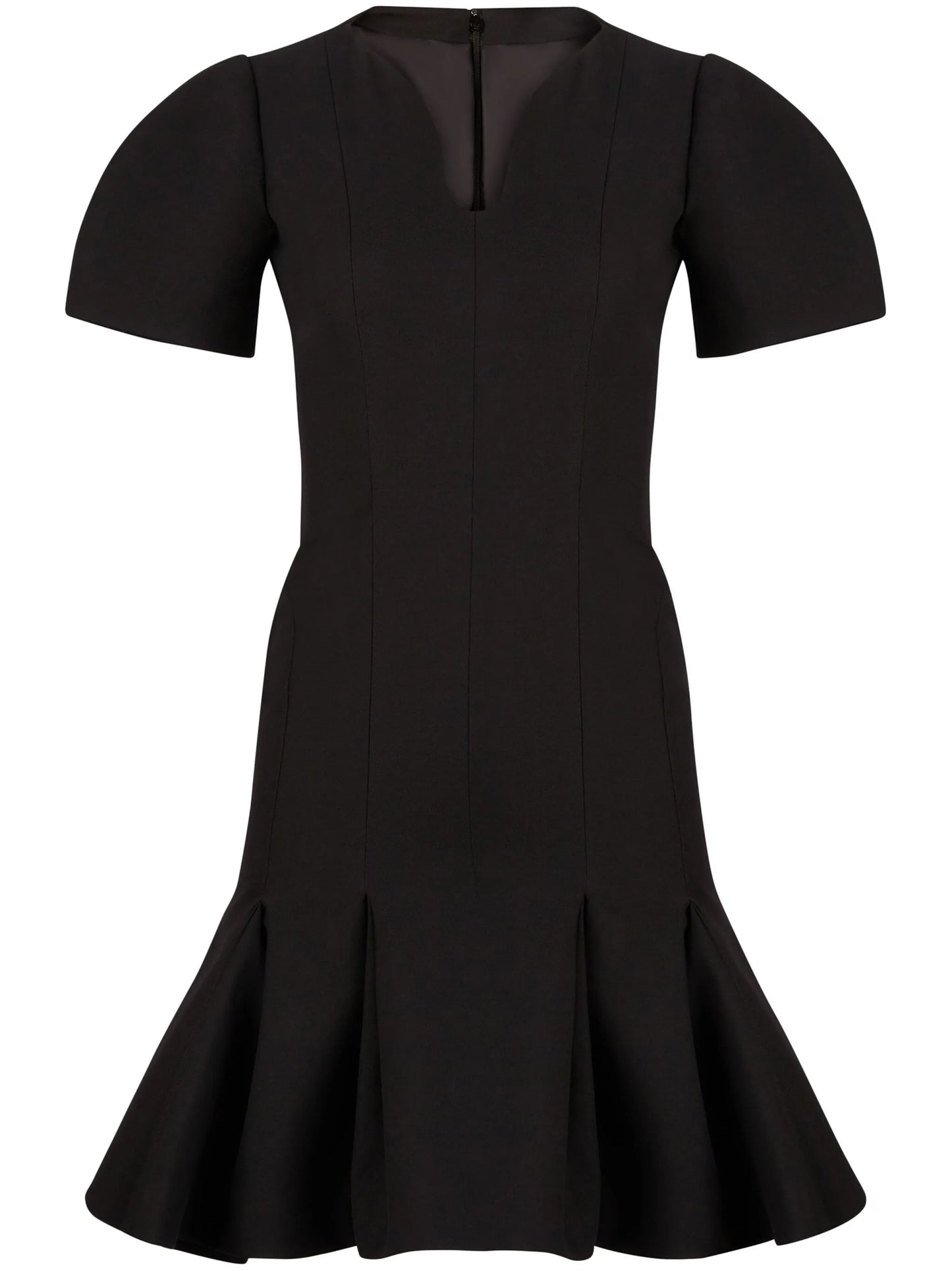 peplum-hem wool dress