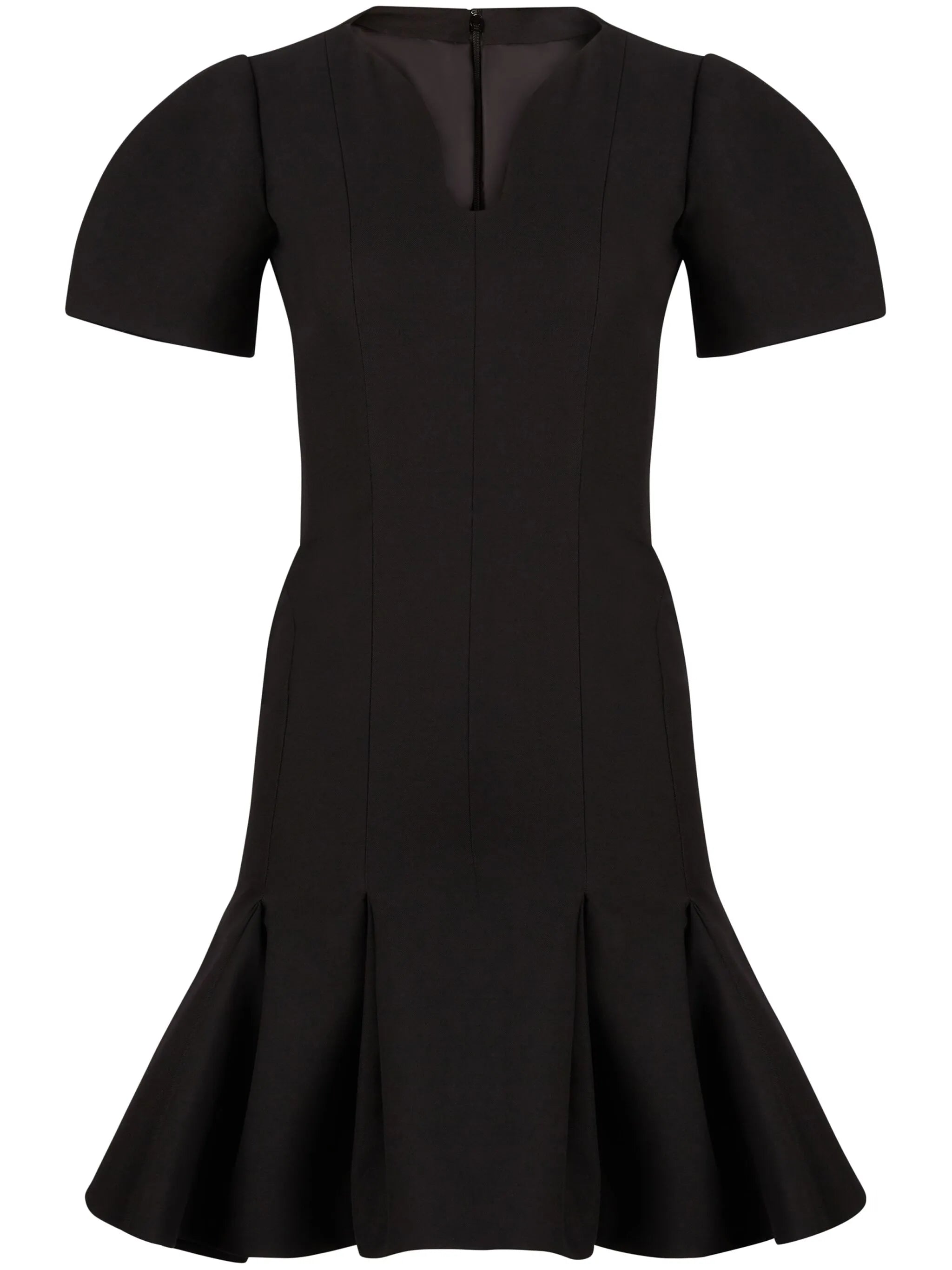peplum-hem wool dress