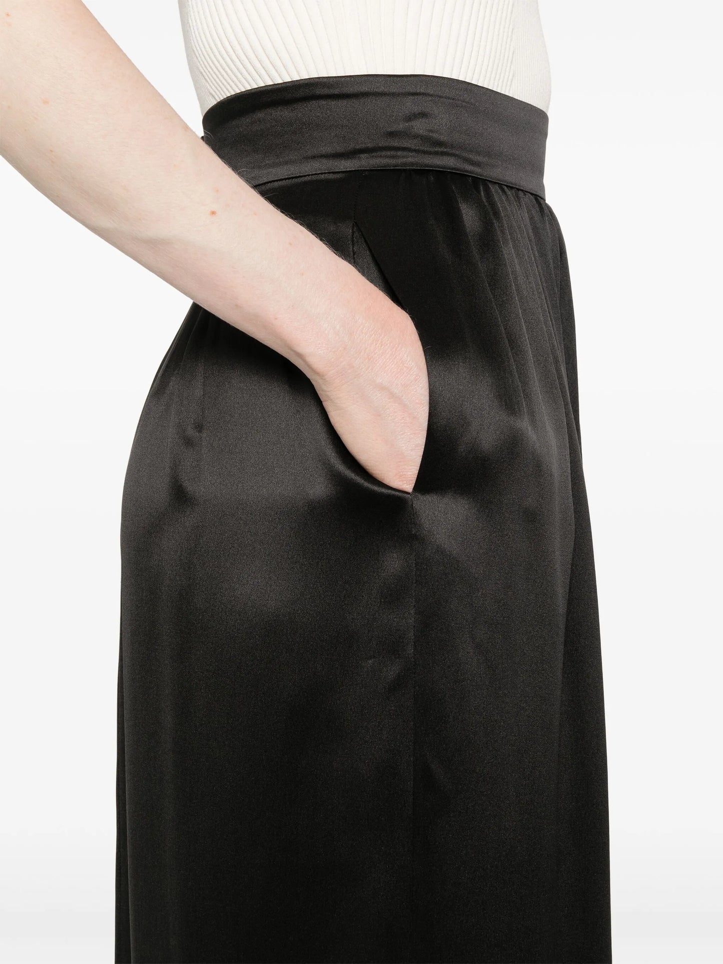 silk maxi-skirt