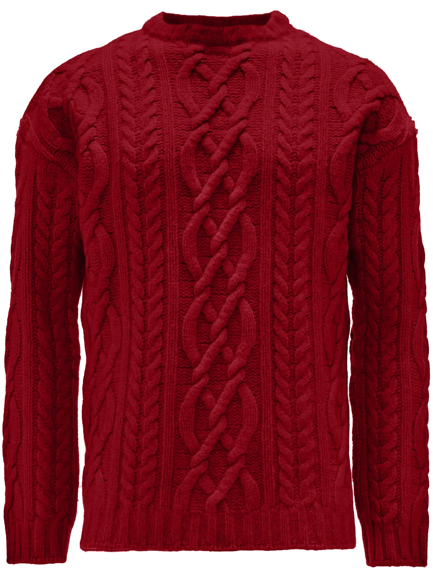 cable-knit crew-neck jumper