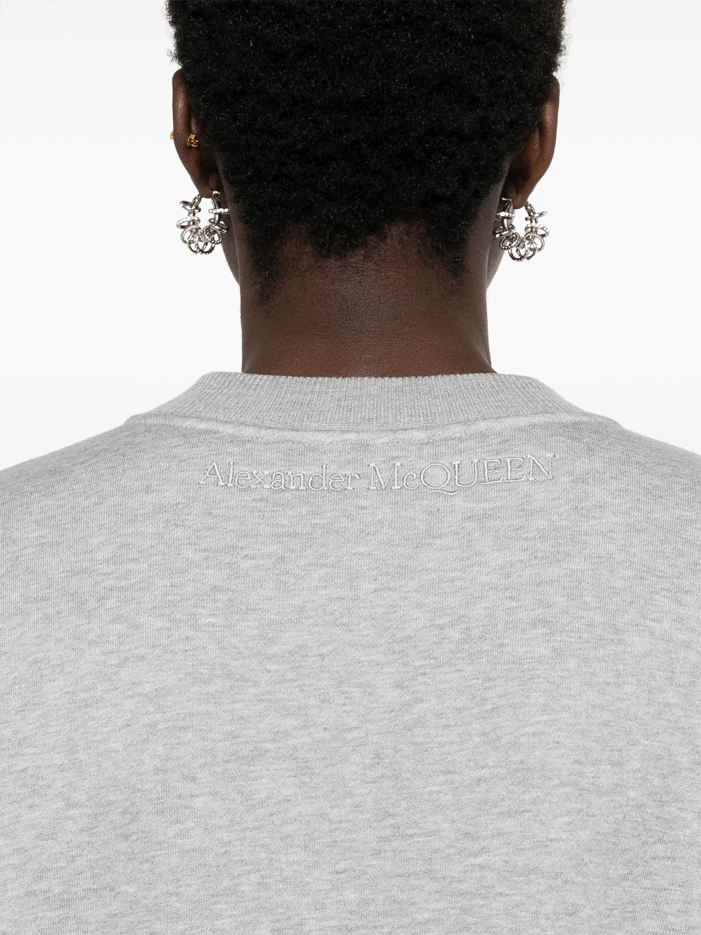 cut-out jersey sweatshirt