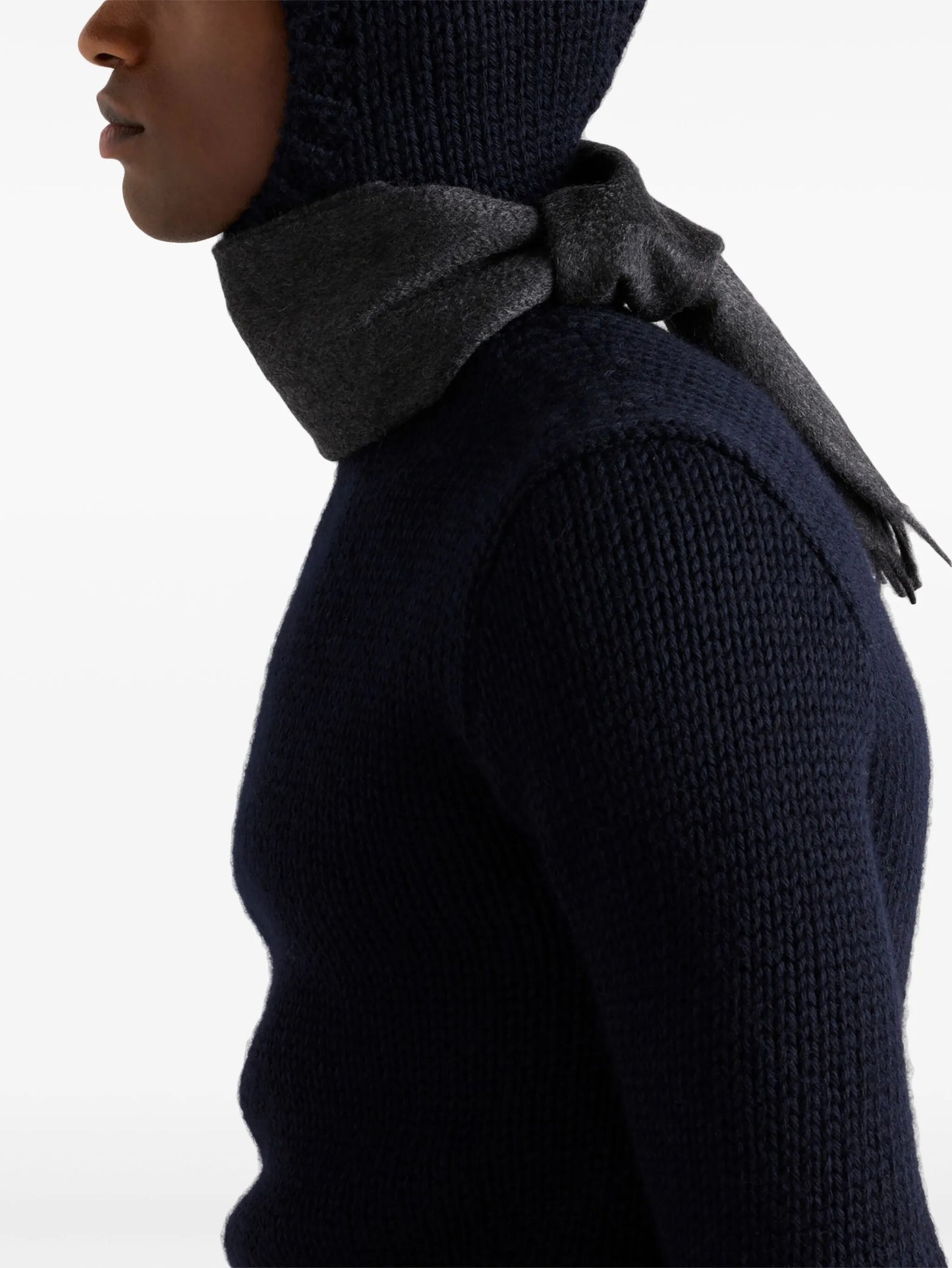 hooded wool jumper