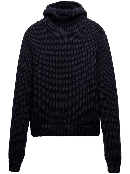 hooded wool jumper