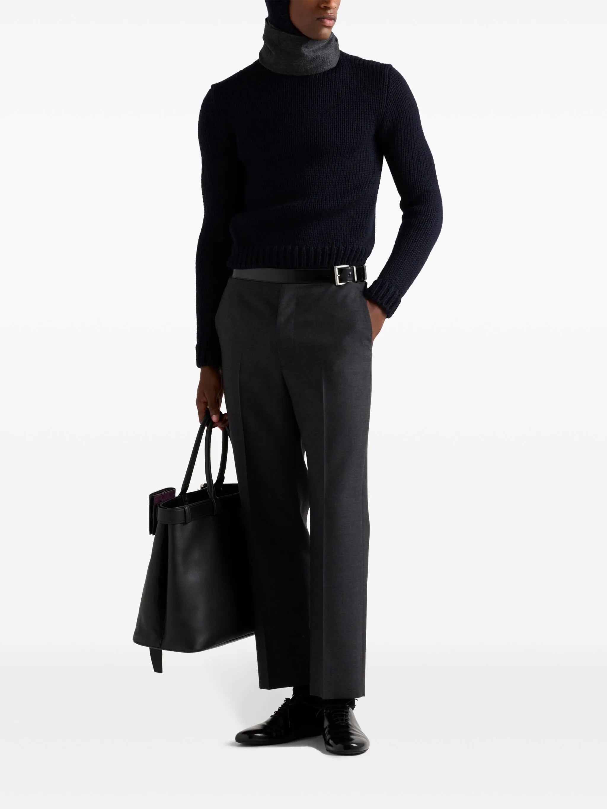 hooded wool jumper