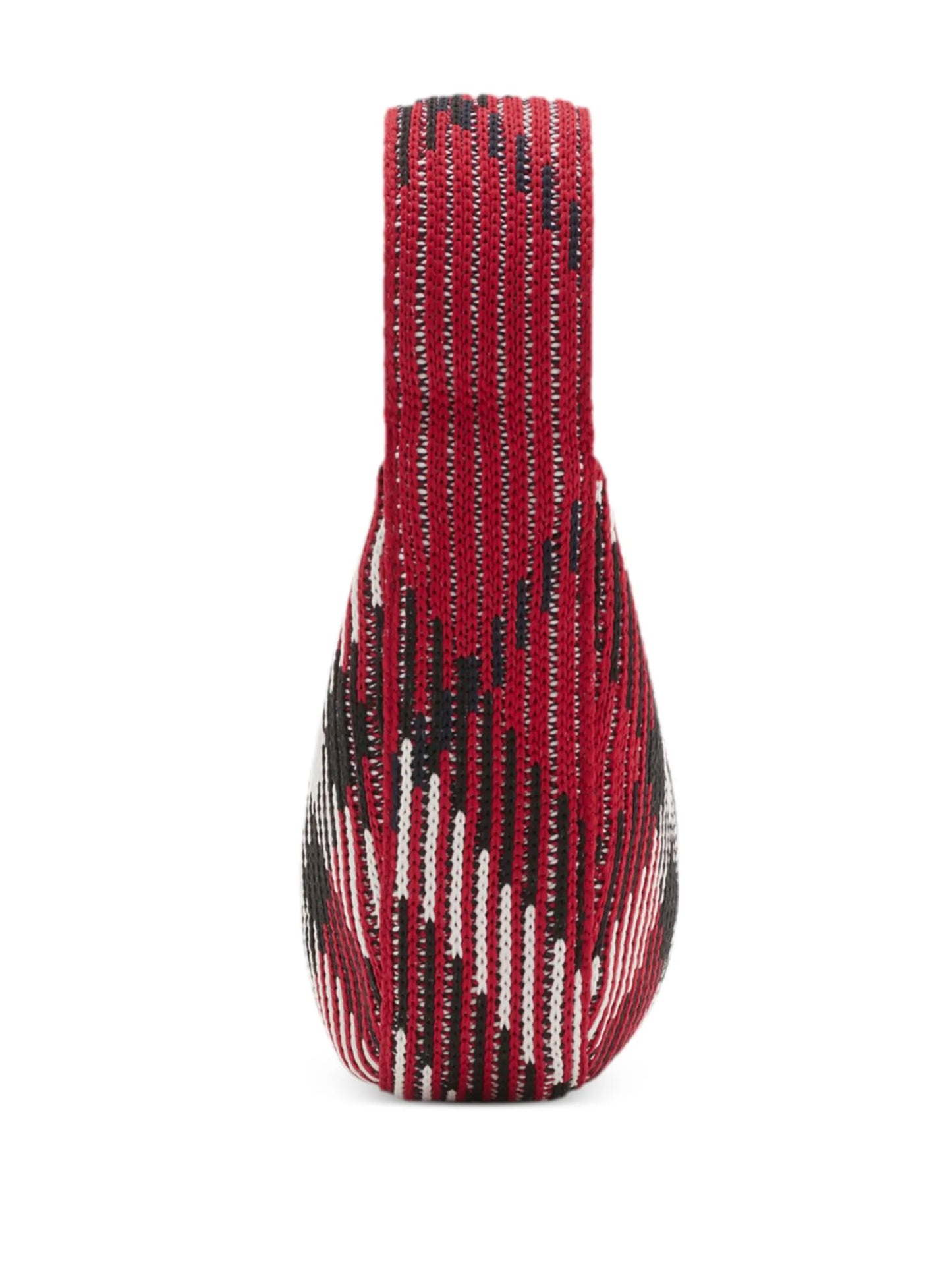 check mini knitted bag
