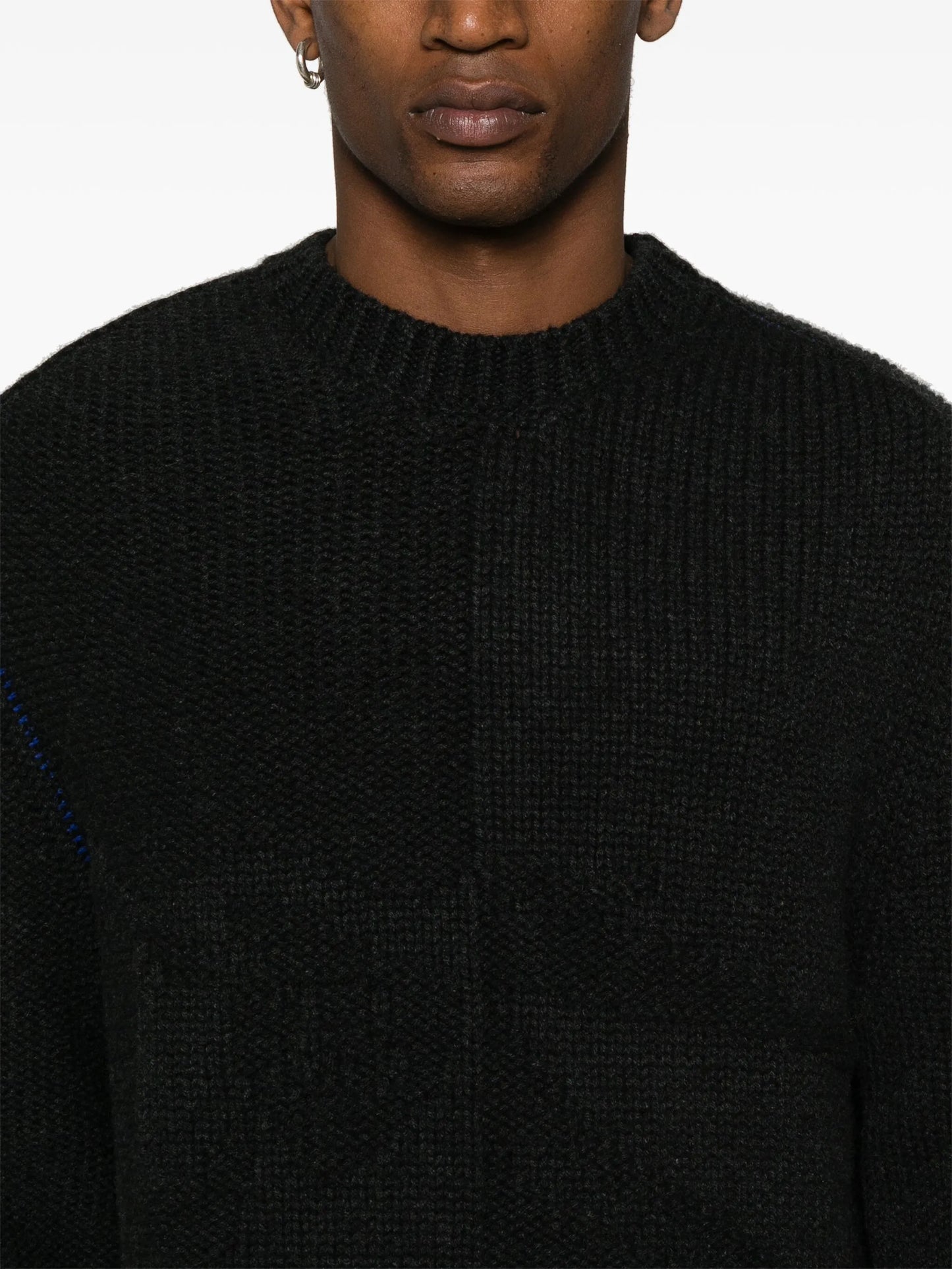 logo-jacquard cashmere jumper