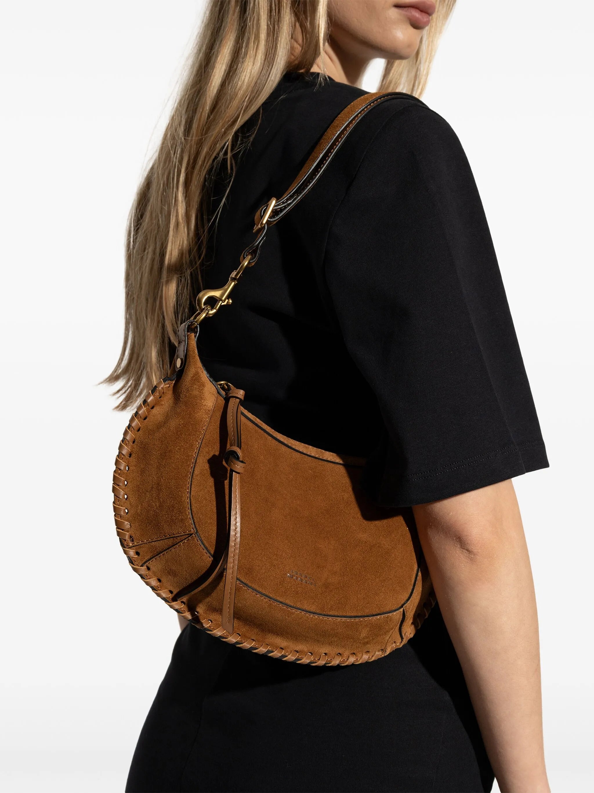 Oskan Moon suede shoulder bag