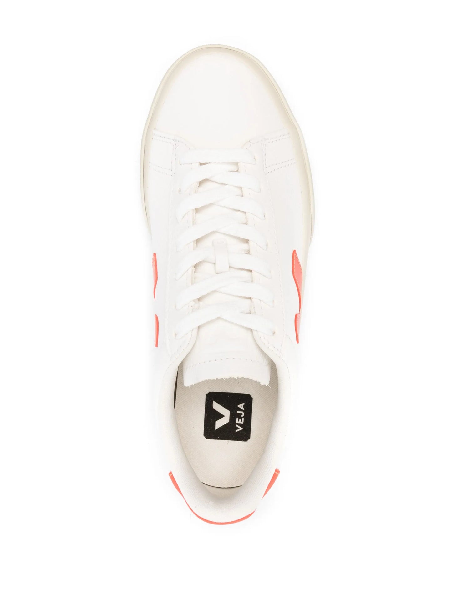 Campo leather white orange fluo sneakers