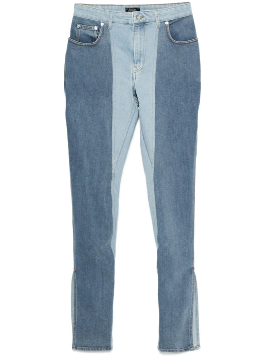 bi-color skinny jeans
