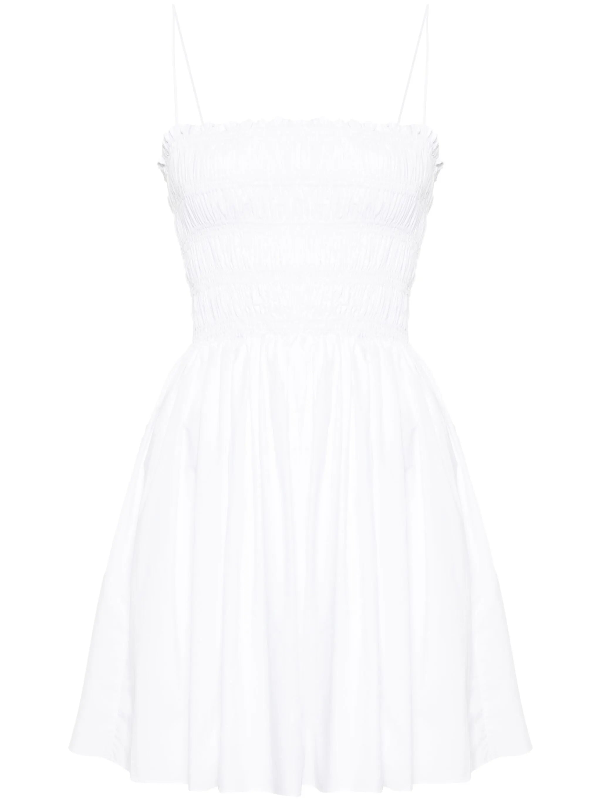 smocked cotton minidress