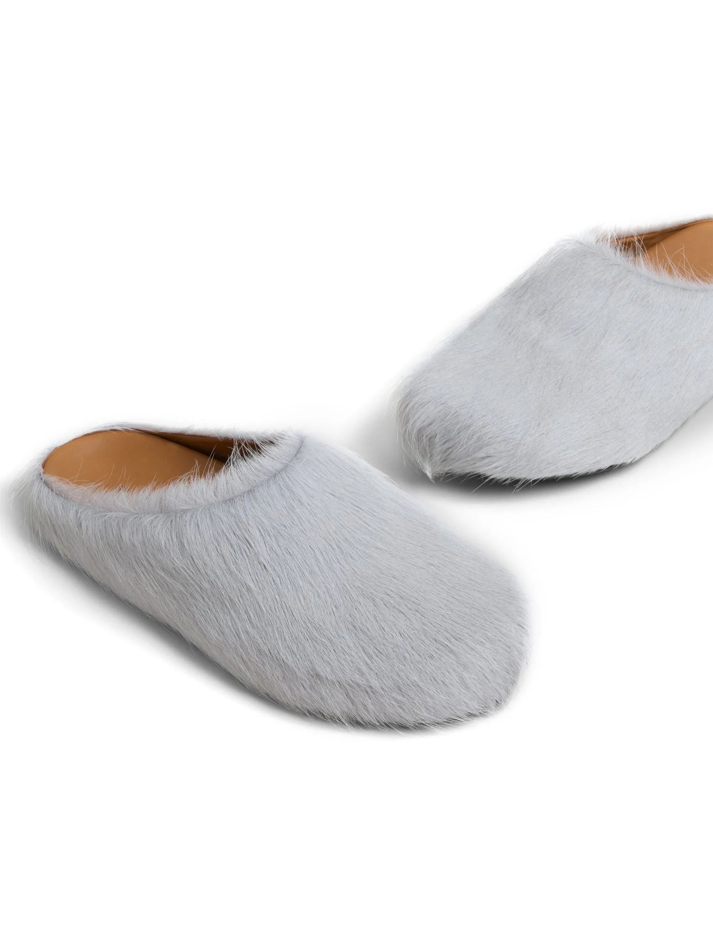 long hair calfskin Fussbett sabot