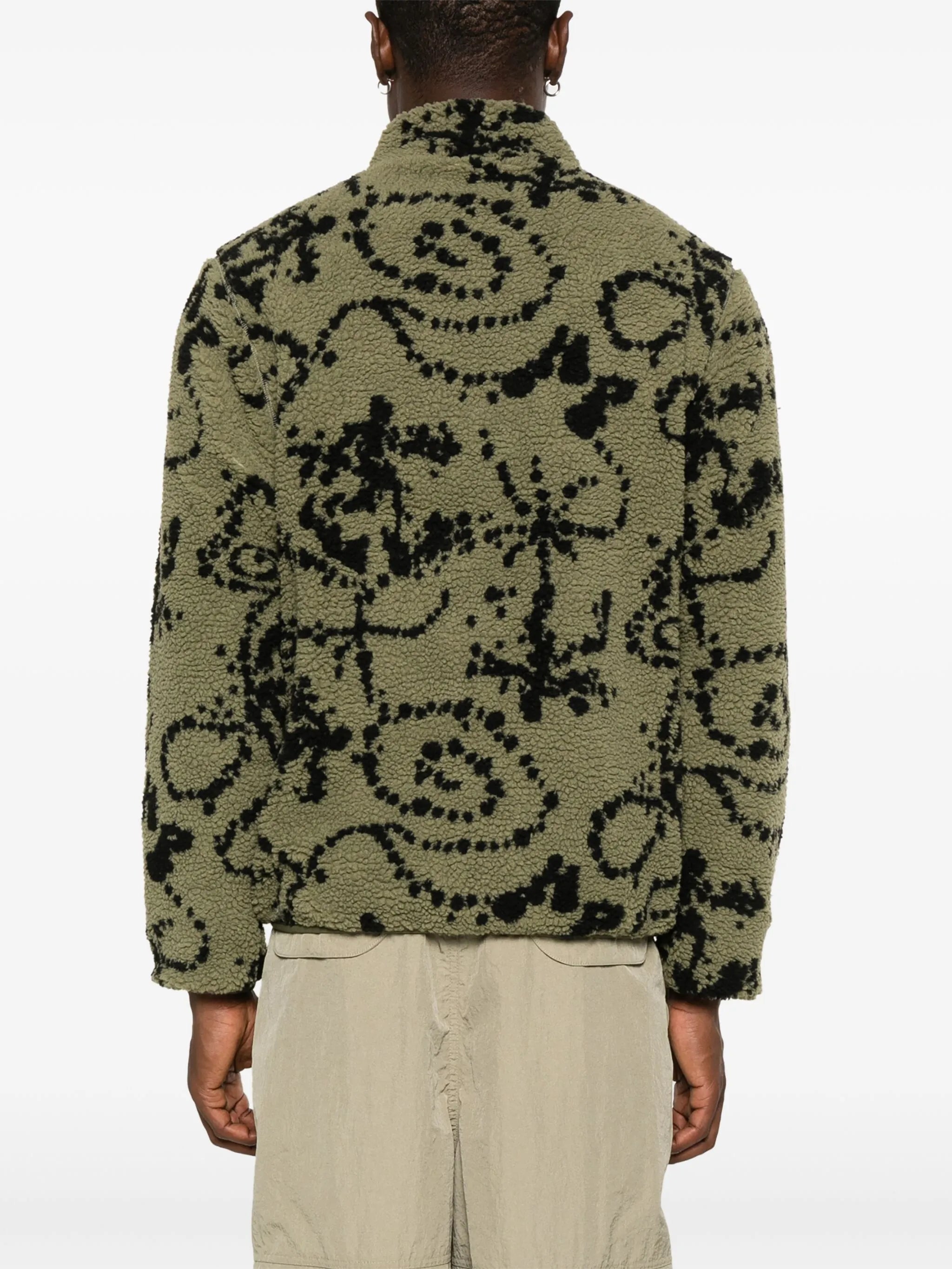print fleece jacket