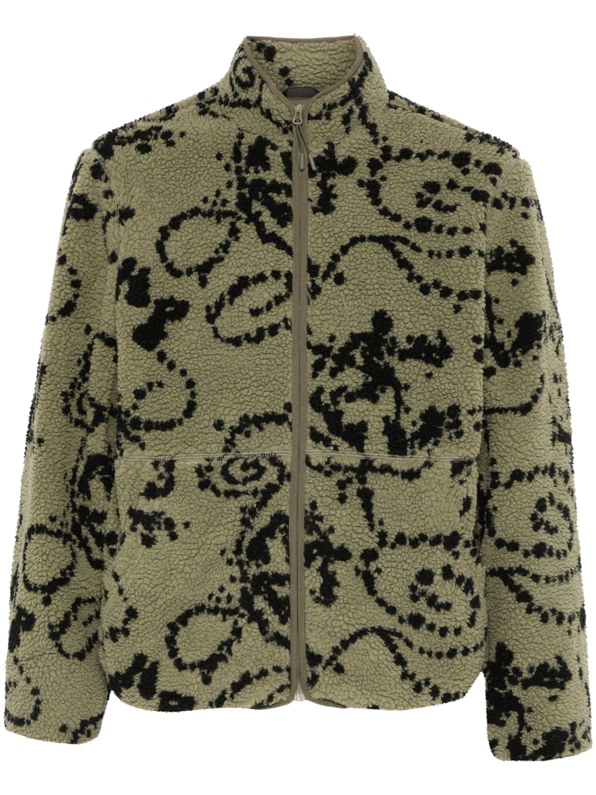 print fleece jacket