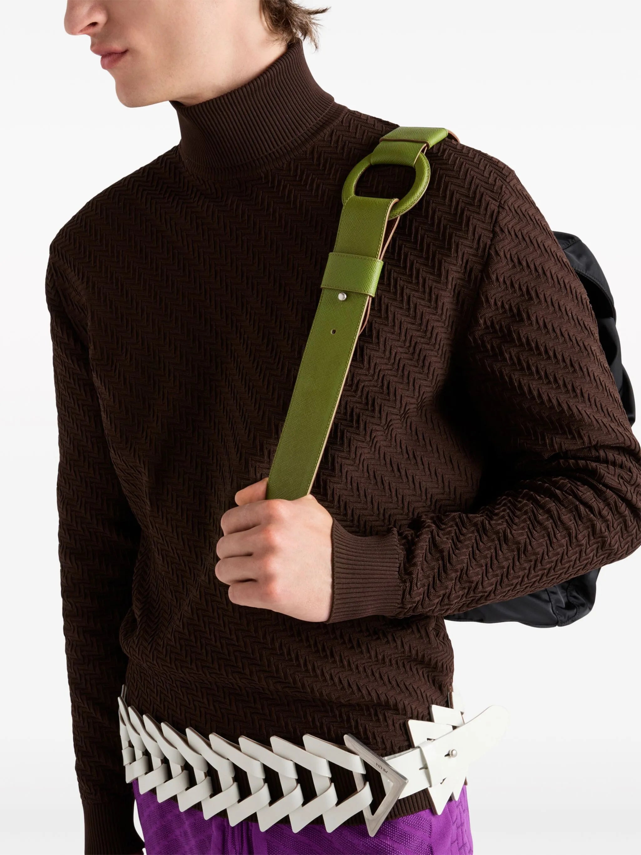 turtleneck nylon sweater