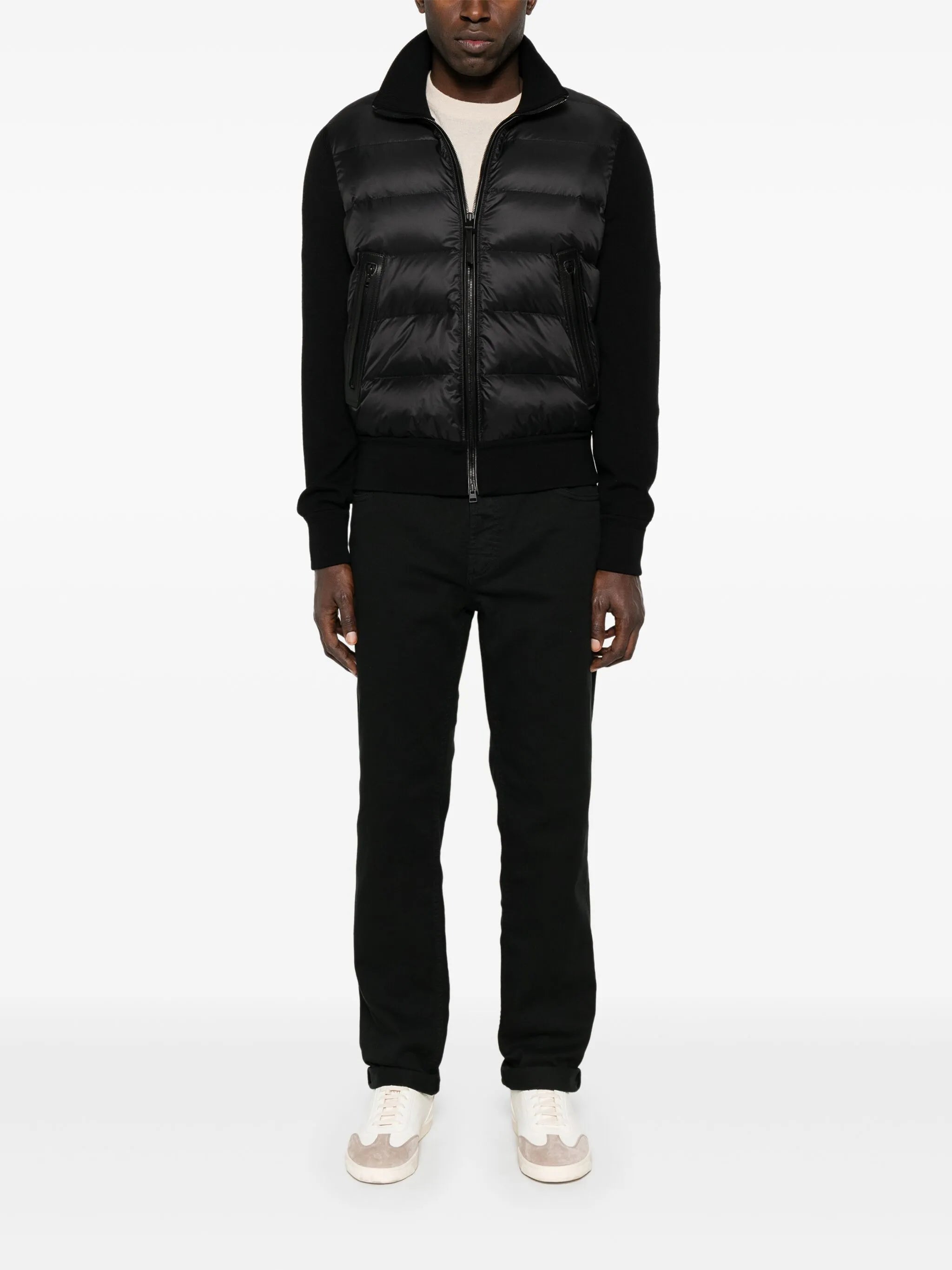 panelled down jacket