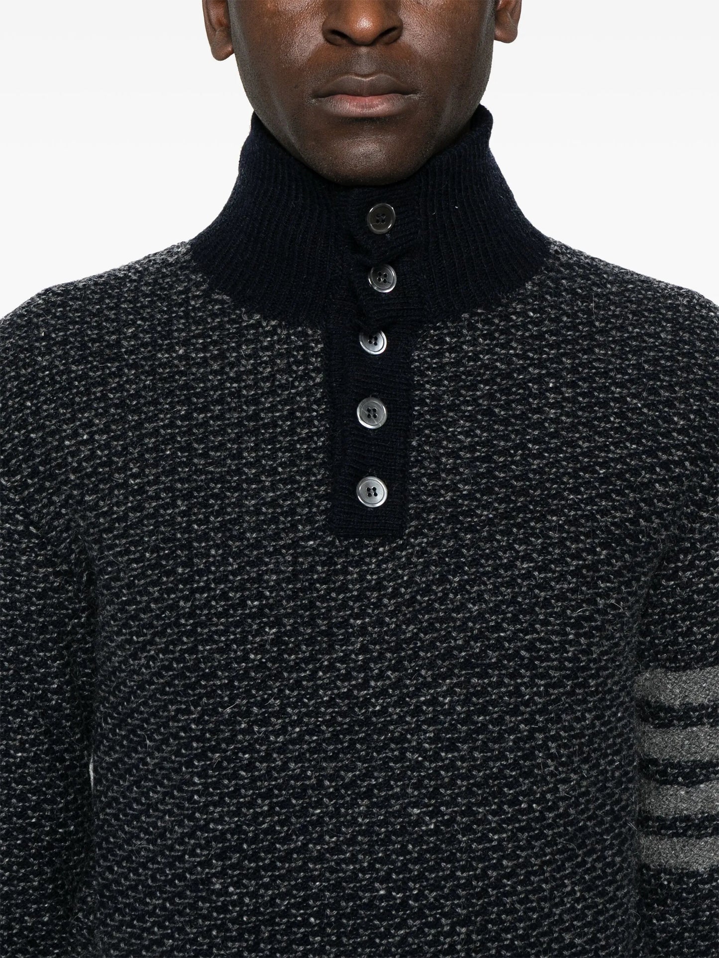 4-Bar tweed sweater