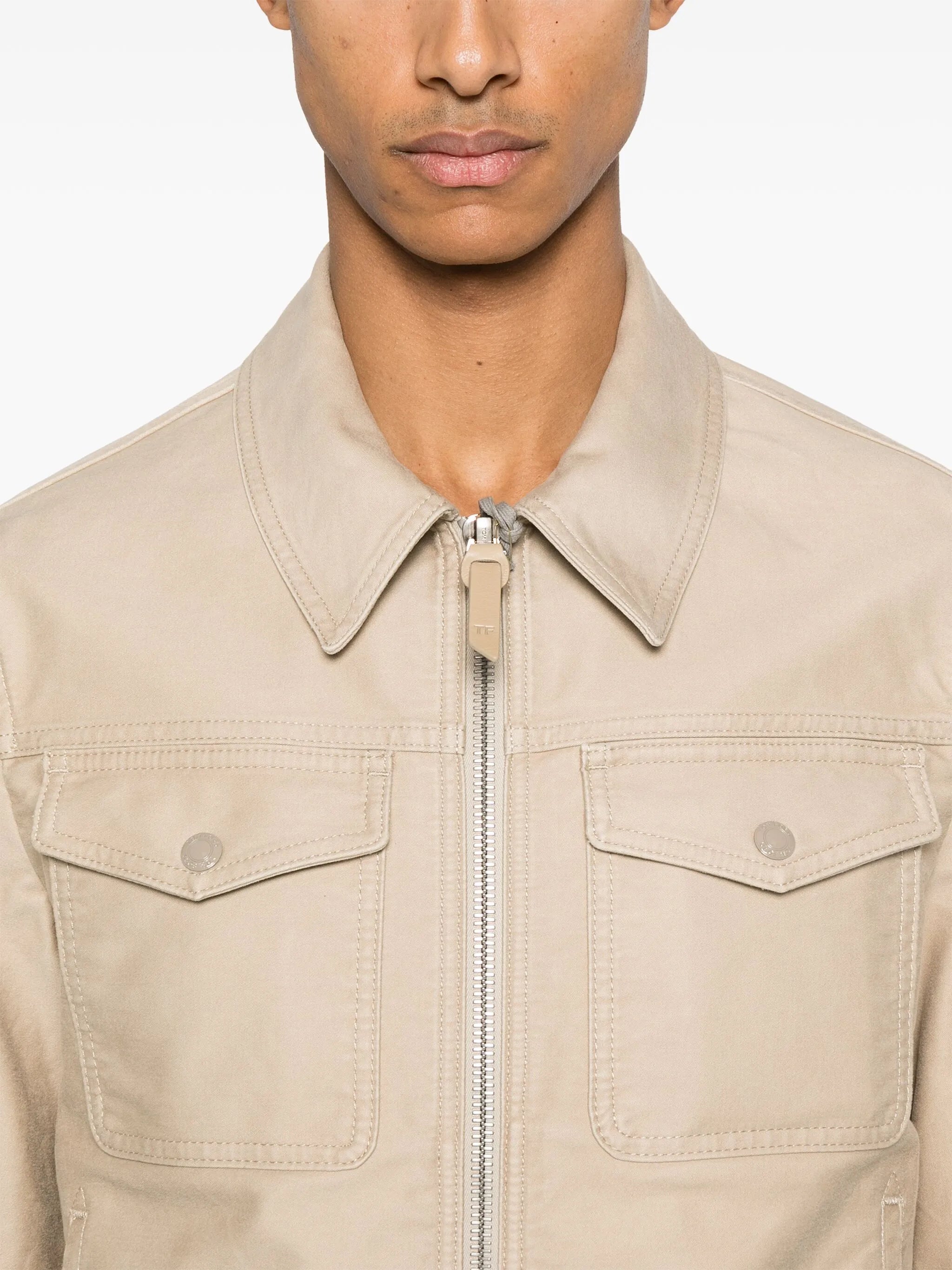 gabardine-weave jacket