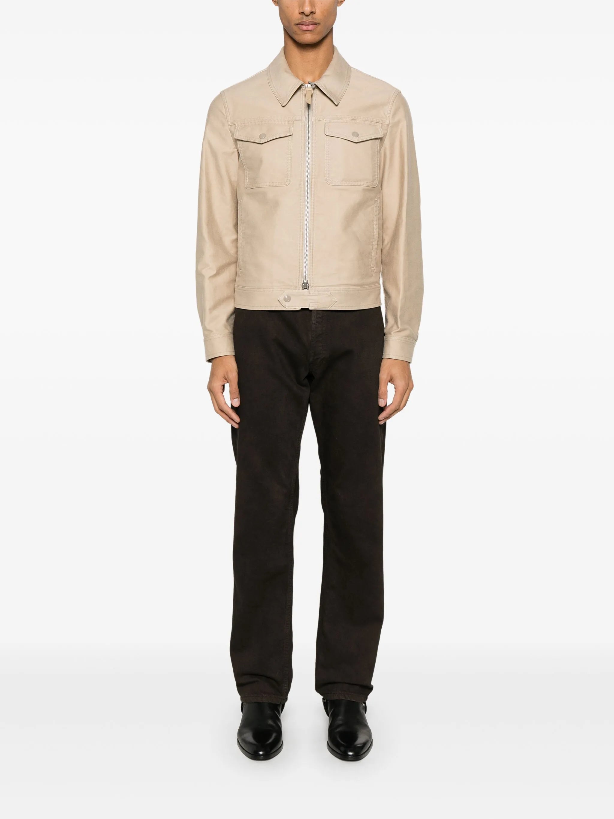 gabardine-weave jacket