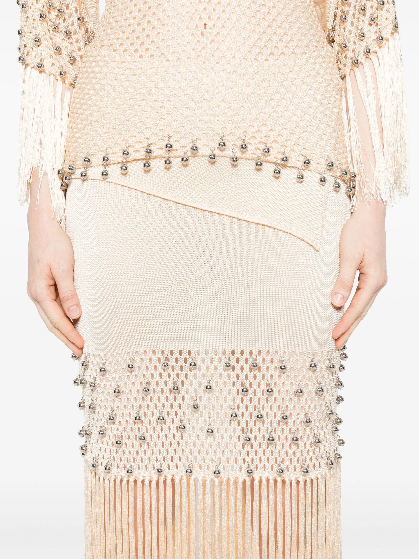 fringed maxi skirt