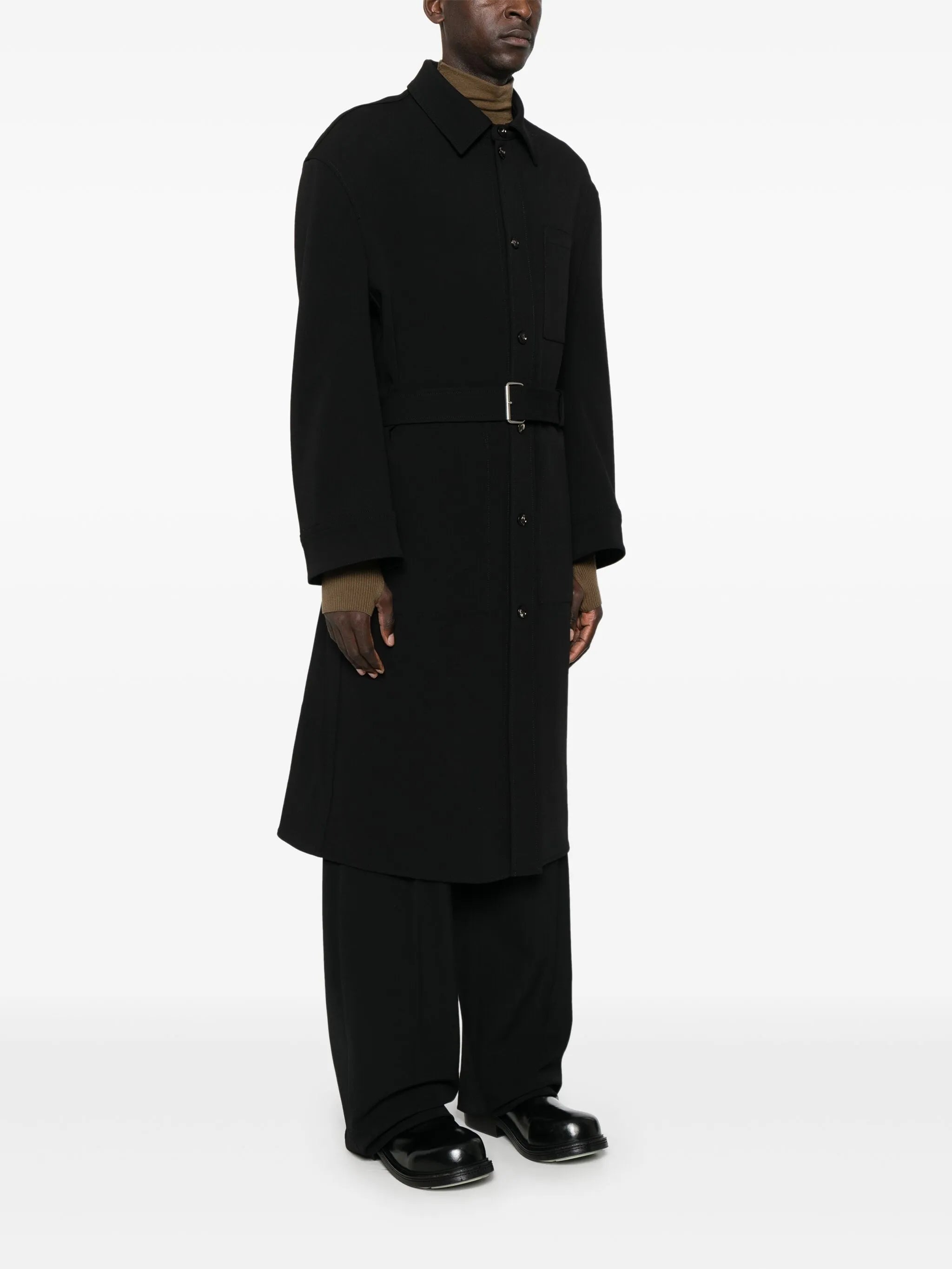 textured trench coat