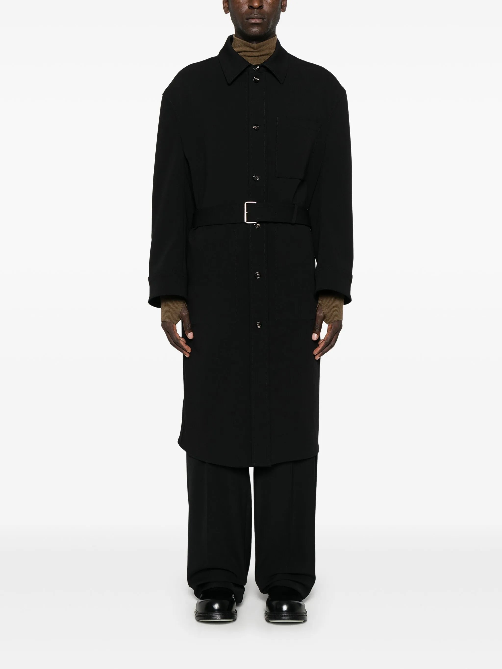 textured trench coat