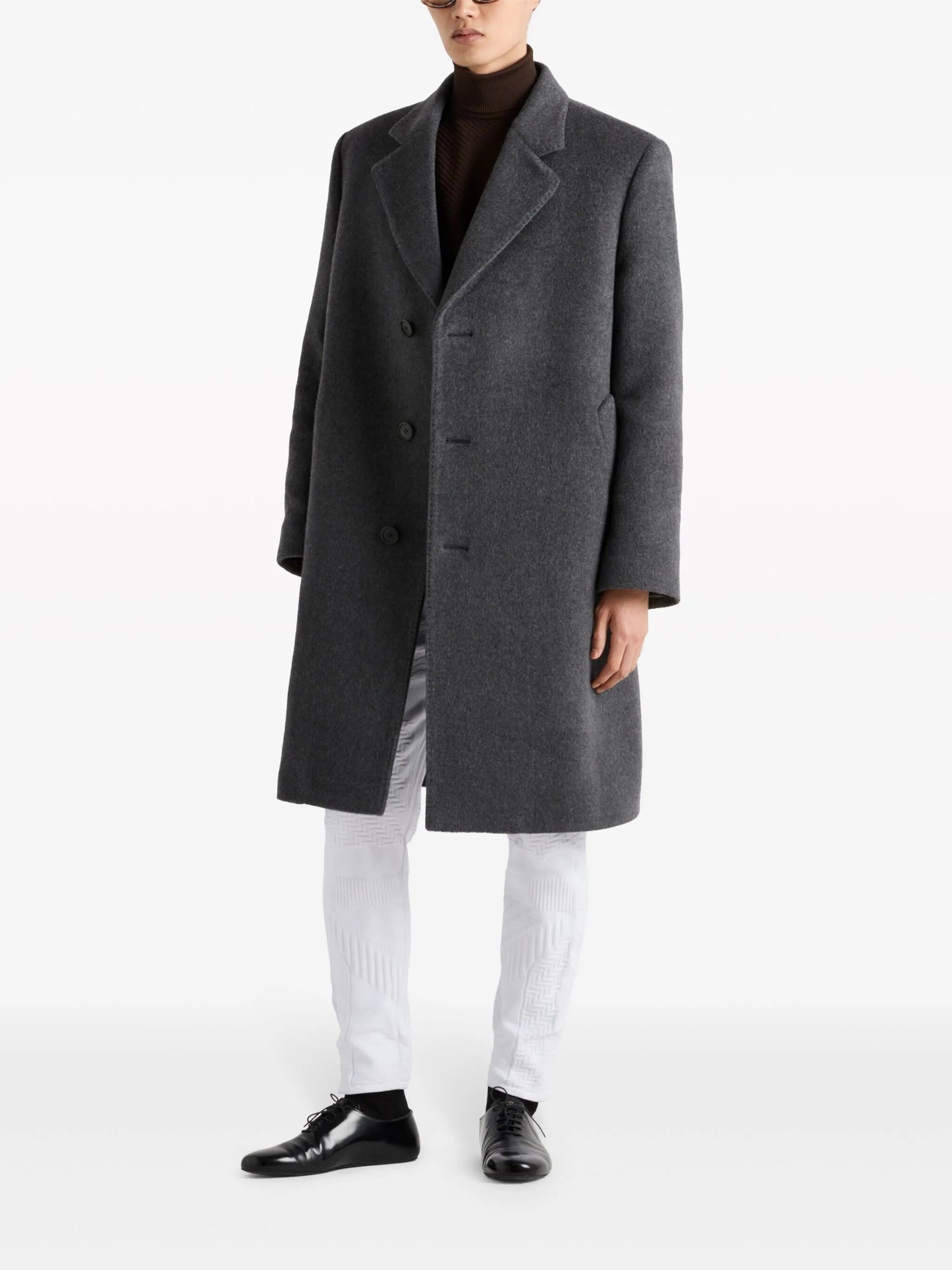 single-breasted wool coat